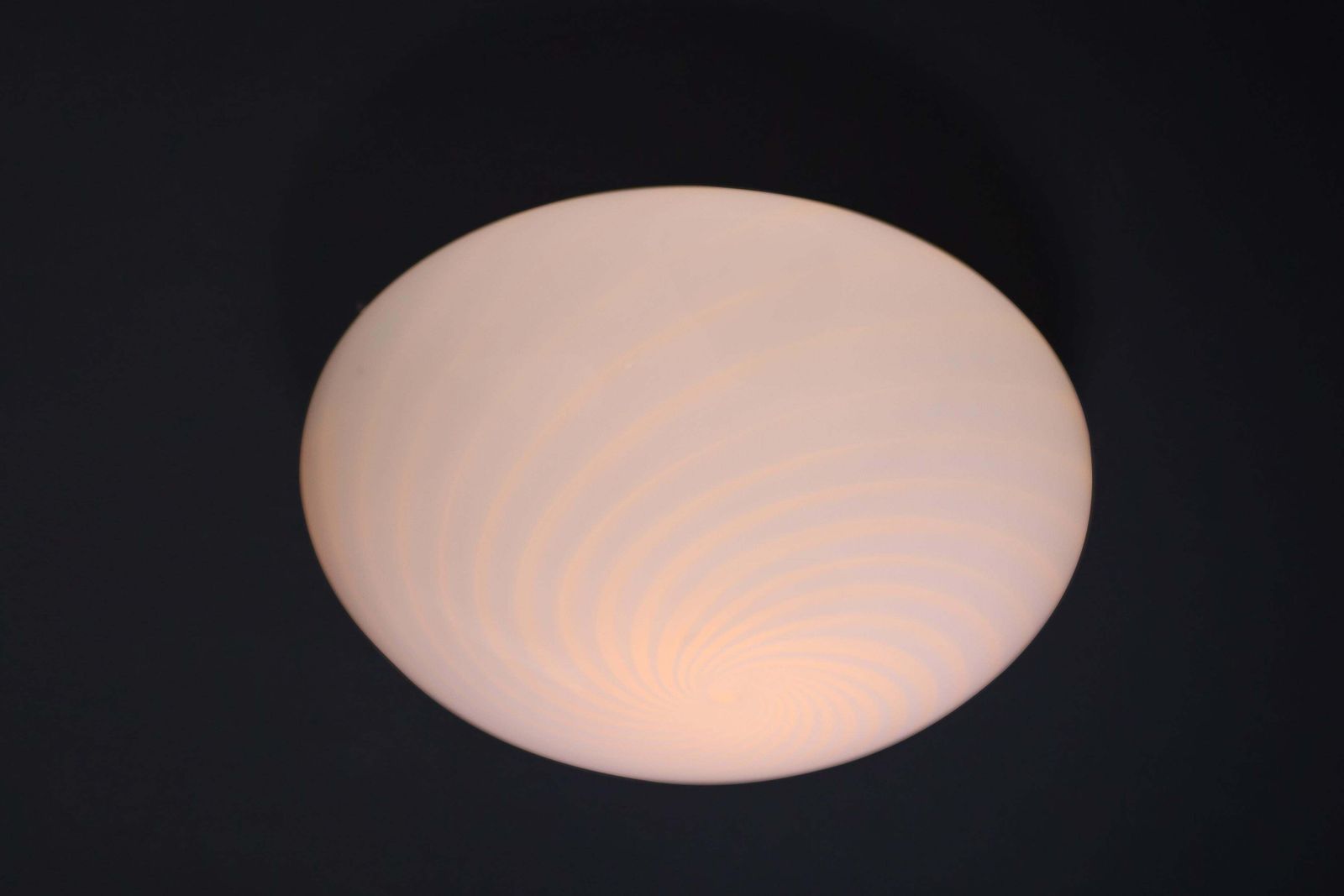 photo furniture Large Murano Swirl Glass Ceiling Lights Or Sconces By Vm Vetri, Italy, 1970s