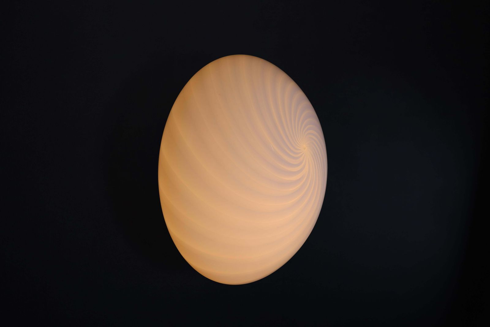 photo vinterior Large Murano Swirl Glass Ceiling Lights Or Sconces By Vm Vetri, Italy, 1970s