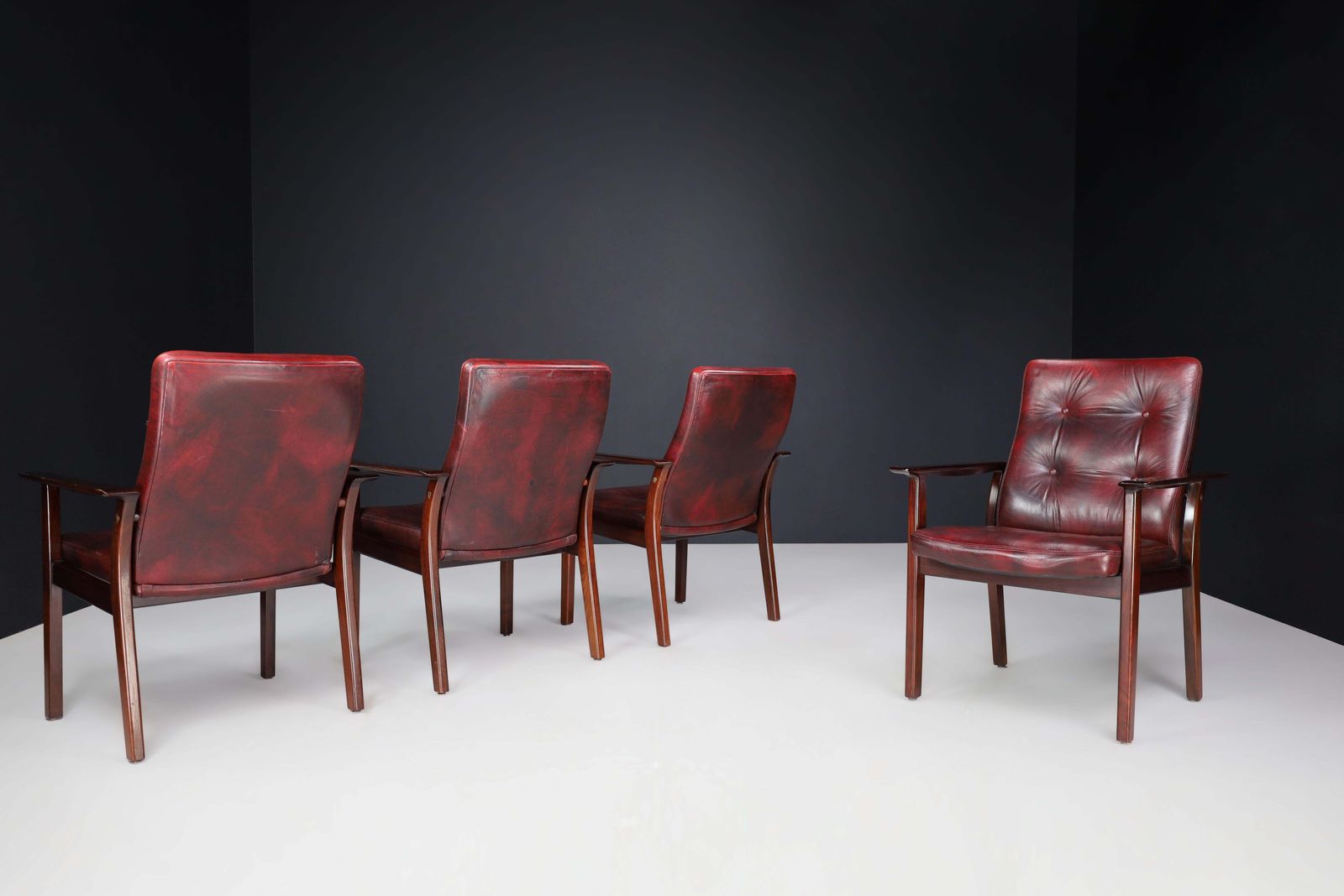 Set Of 4 Arne Vodder Armchairs For Sibast Møbler, 1960s, Denmark photo for sale