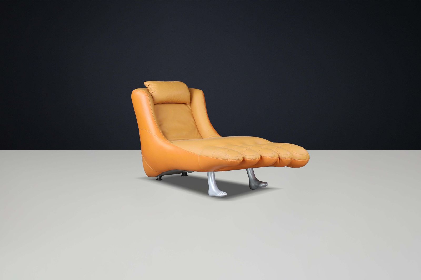 Surrealist Postmodern Foot Shaped Lounge Chair, Netherlands, Circa 1990 photo vinterior