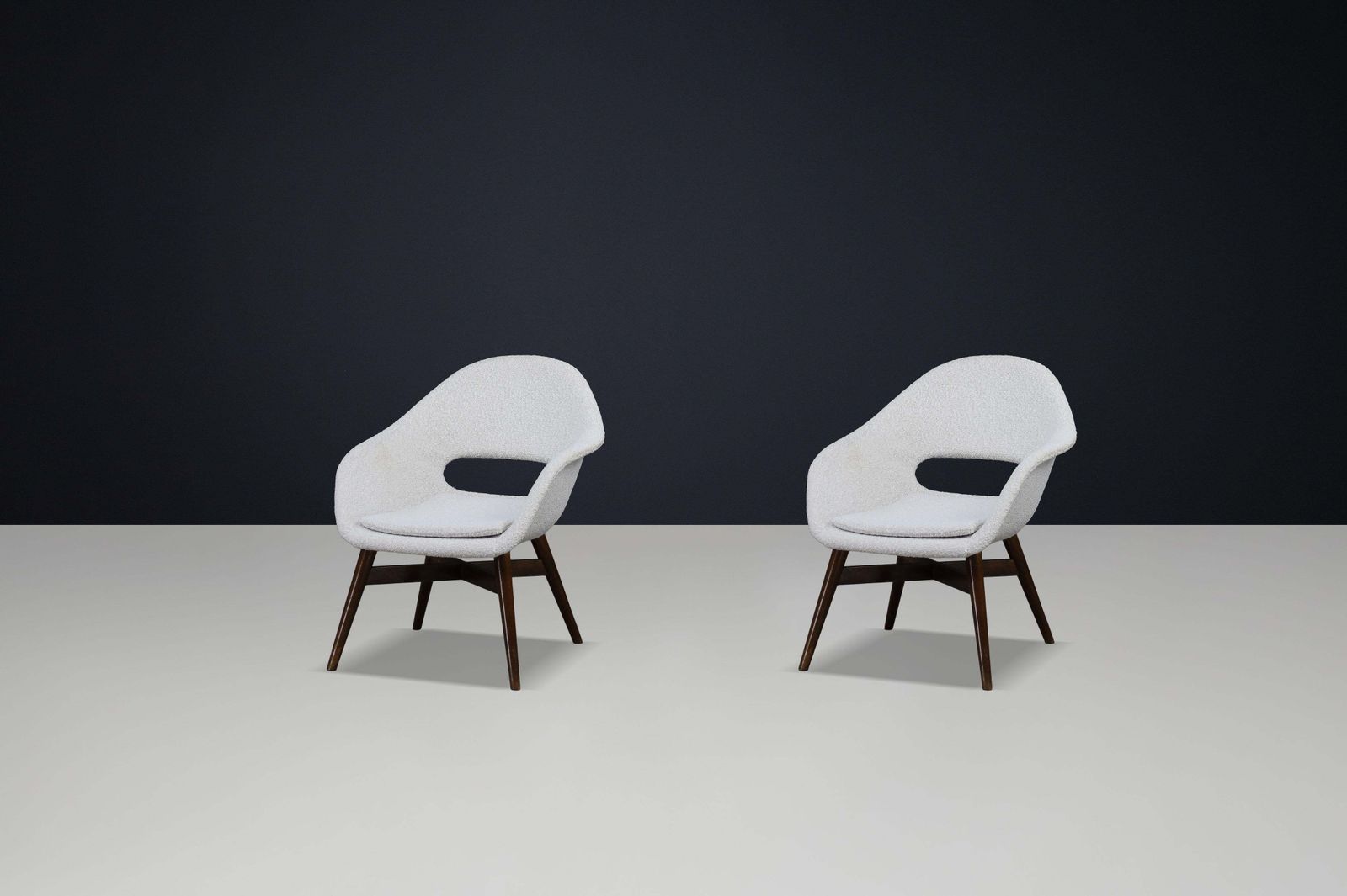 Mid Century Fiberglass Easy Chairs By Miroslav Navrátil, Czechoslovakia 1960s photo for sale