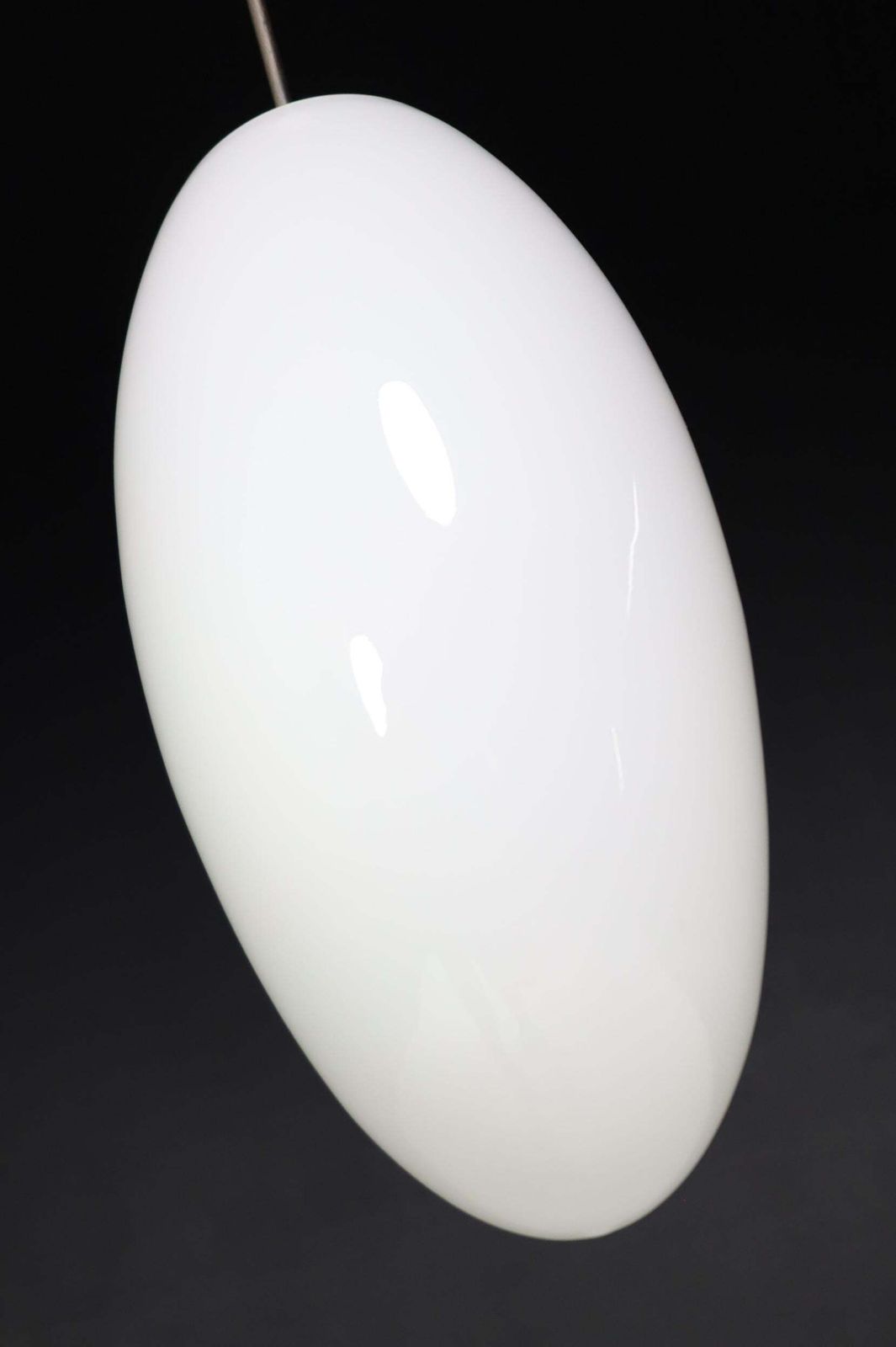 665.0 Large Set Pendants Ellipse Opaline Glass, Europe The 1960s. photo