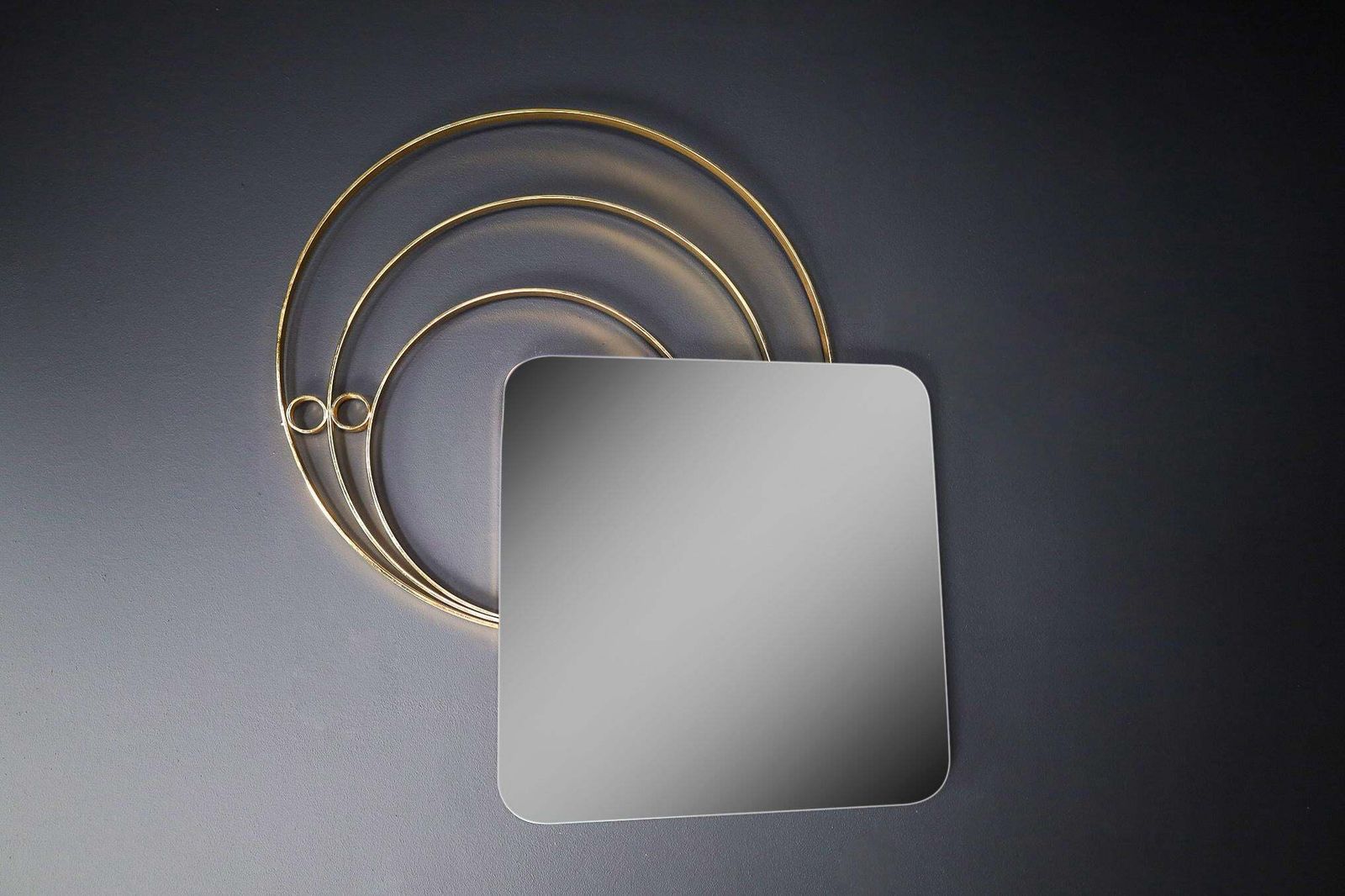 Large Italian Wall Mirror In Brass By Luciano Frigerio, Italy 1960s photo 1514.0