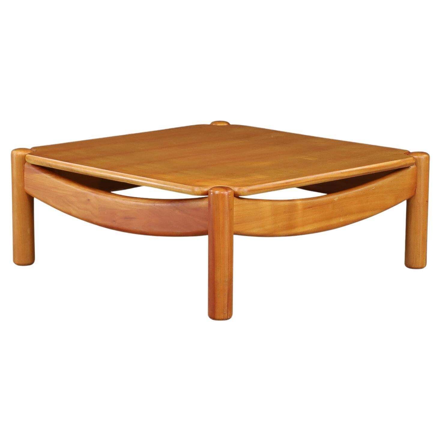 Mid Century Modern Beechwood Coffee Table By Carl Straub, Germany, 1960s