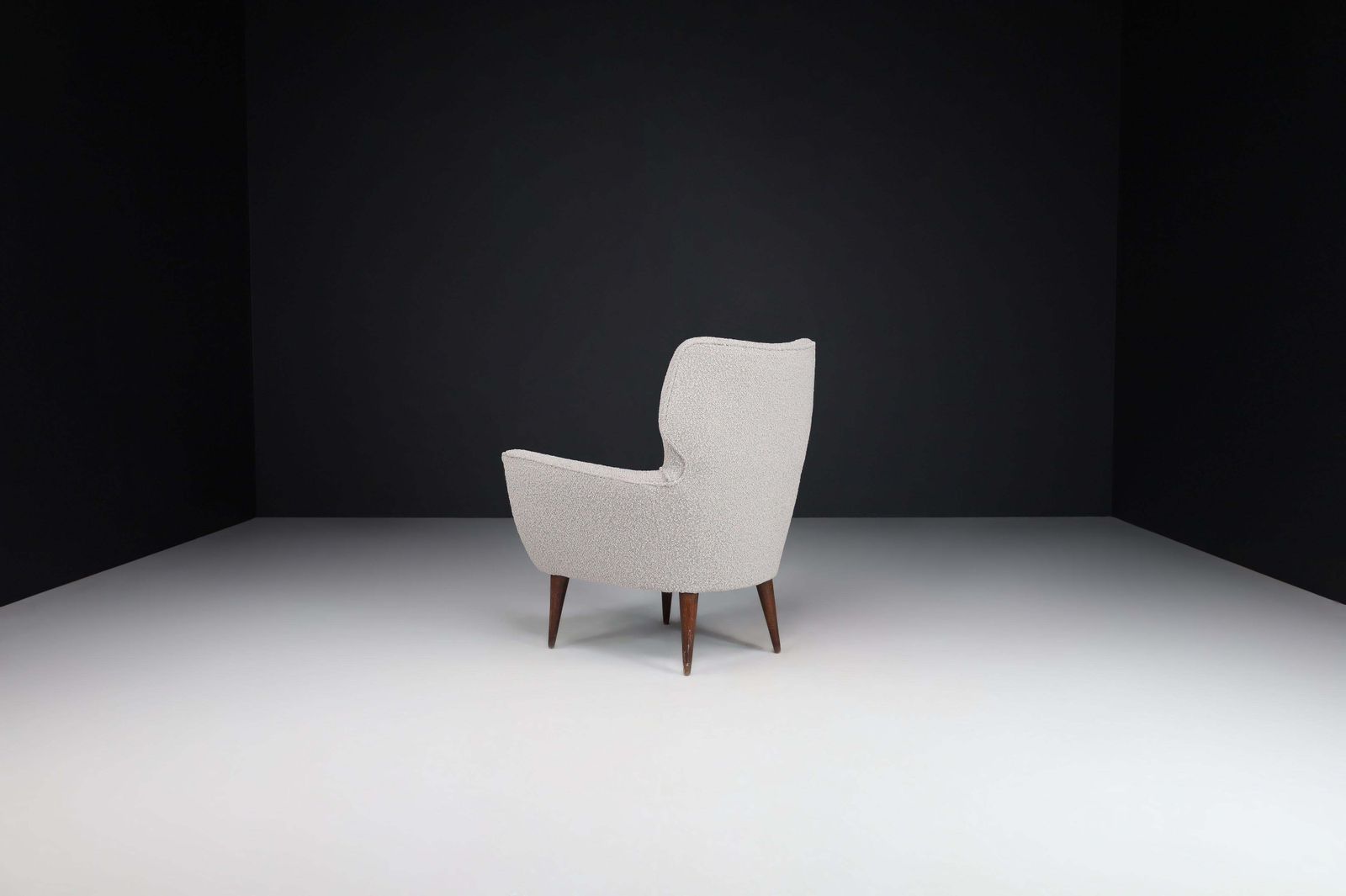 Armchairs With Tapered Wooden Legs In The Style Of Gio Ponti, Italy, In The 1950 photo vinterior