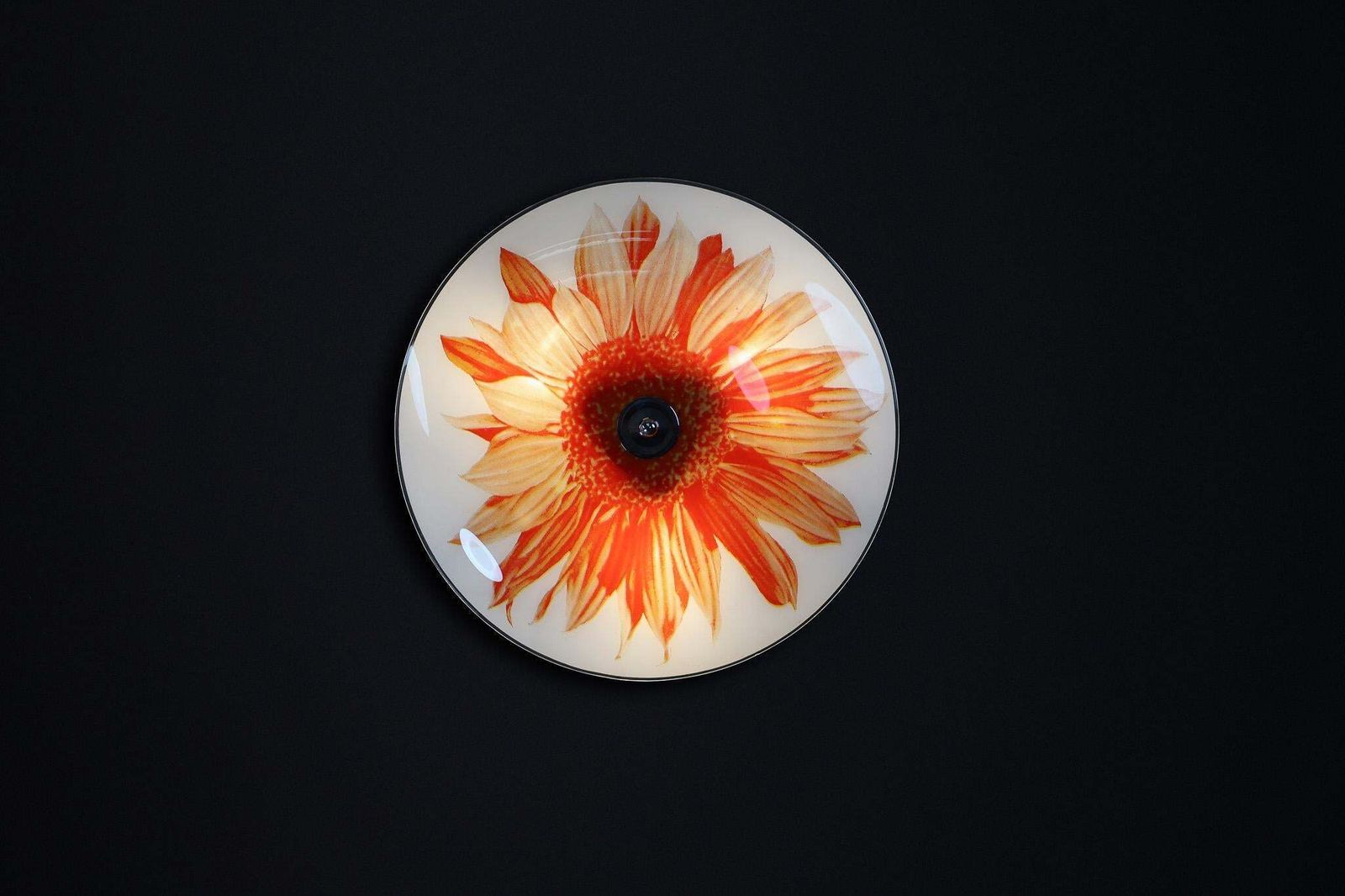 Mid Century Glass Hanging Pendant Or Wall Light Brussels World Expo 1958 (No:8) photo vinterior