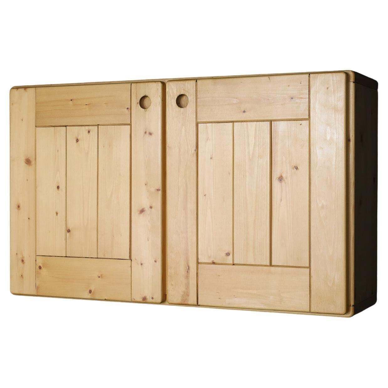 Mid Century Modern Charlotte Perriand Pine Hanging Cupboard For Les Arcs, France