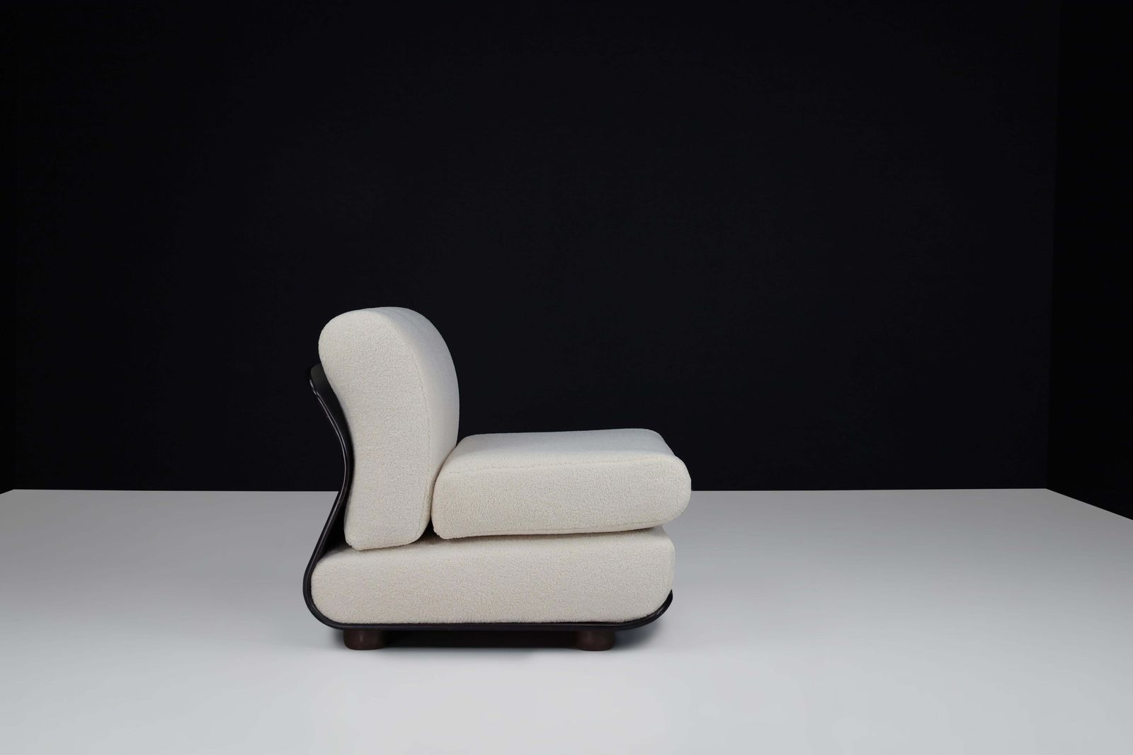 1970s Italian Lounge Chair With Bentwood Frame And New Bouclé Upholstery photo Furniture