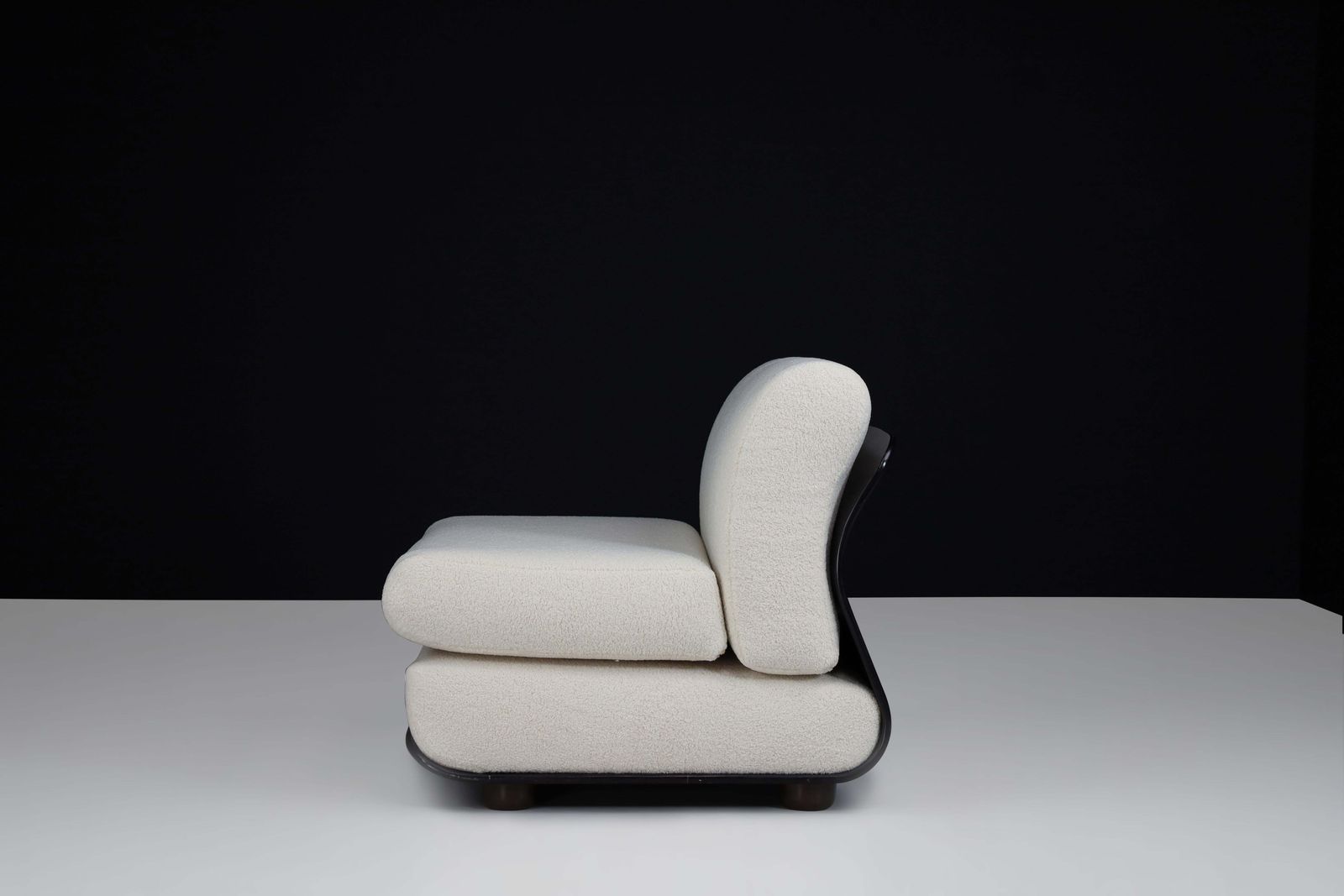 1970s Italian Lounge Chair With Bentwood Frame And New Bouclé Upholstery photo vintage