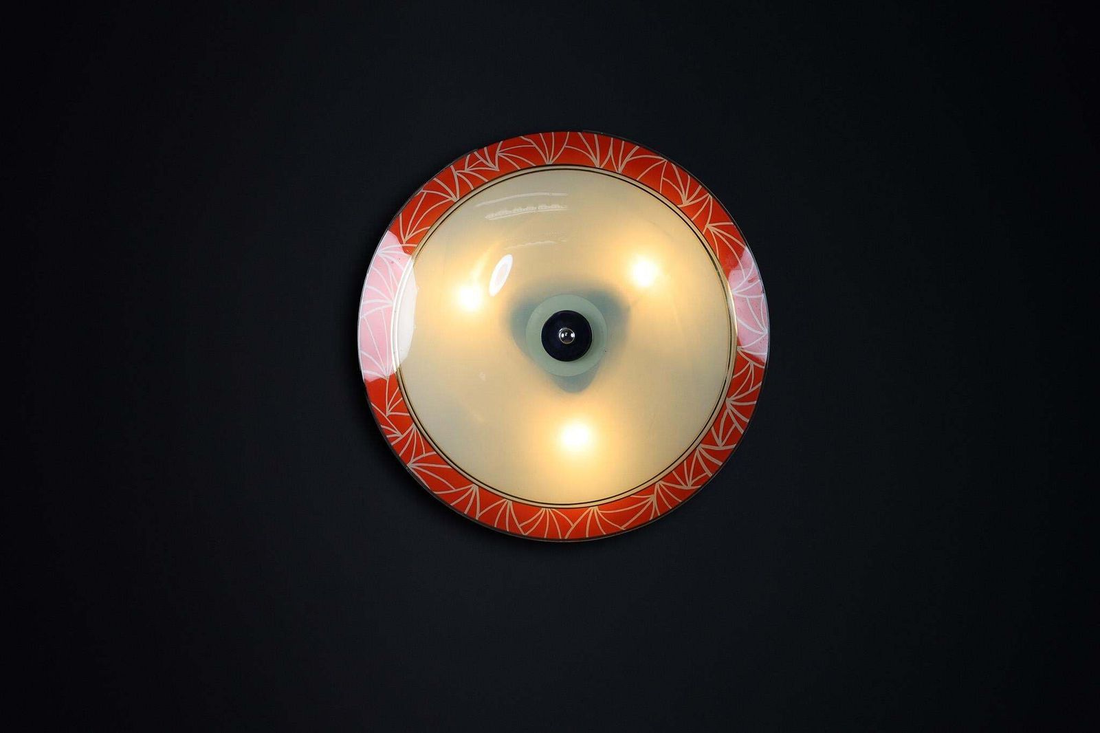 Mid Century Glass Hanging Pendant Or Wall Light Brussels World Expo 1958 (No34) photo furniture