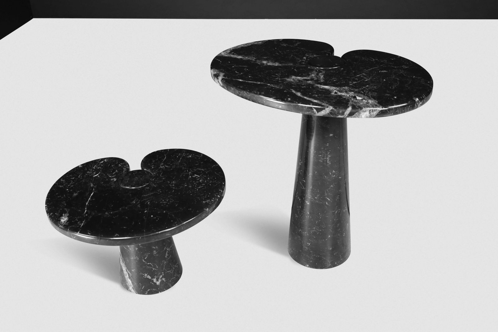 Angelo Mangiarotti Nero Marquina Marble Consoles For Skipper Italy 1970 photo Furniture