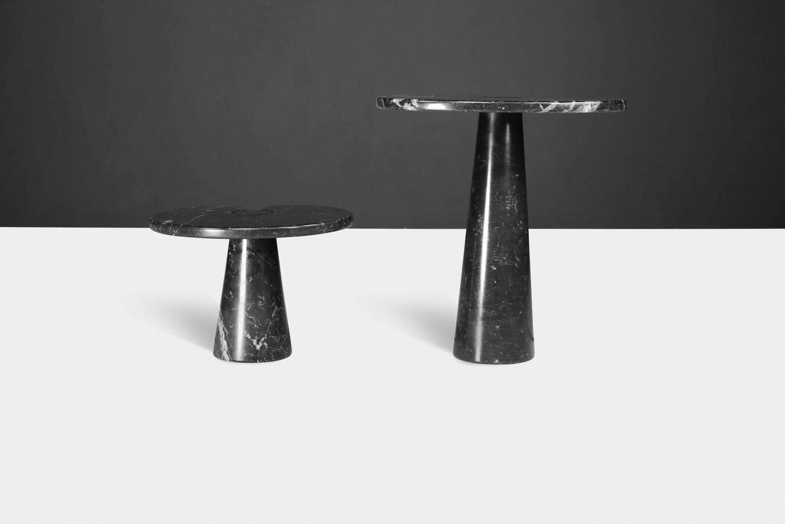 Furniture Angelo Mangiarotti Nero Marquina Marble Consoles For Skipper Italy 1970 photo