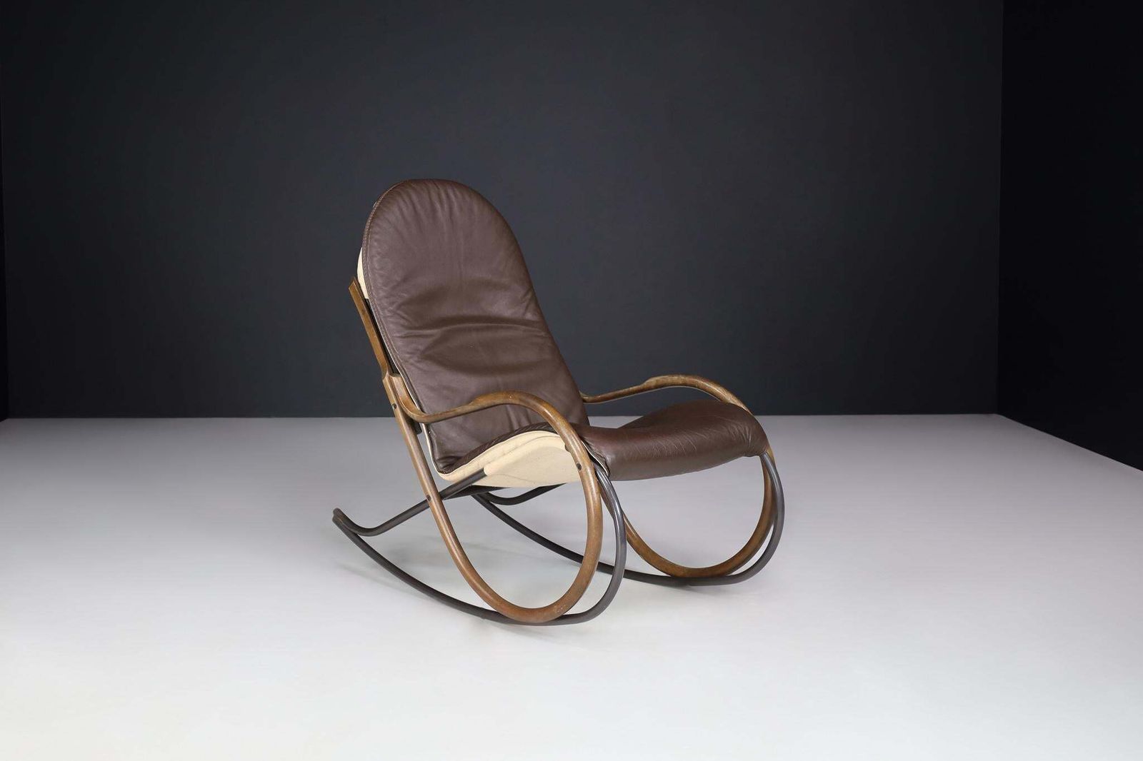 Nonna Rocking Chair By Paul Tuttle For Strässle, Switzerland, 1970s photo for sale