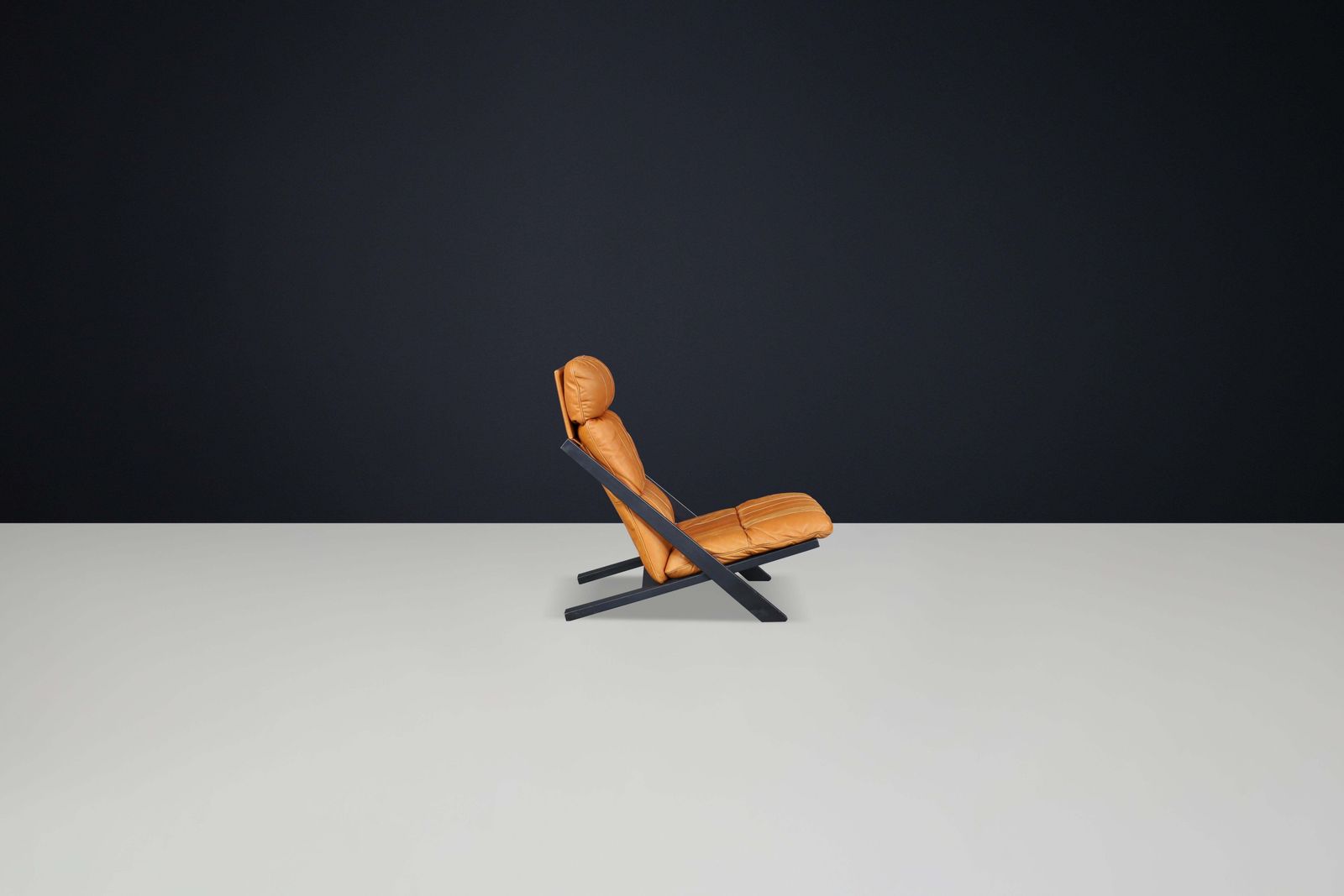 Ueli Berger For De Sede, Lounge Chair, Wood, Cognac Leather, Switzerland, 1970s. photo furniture