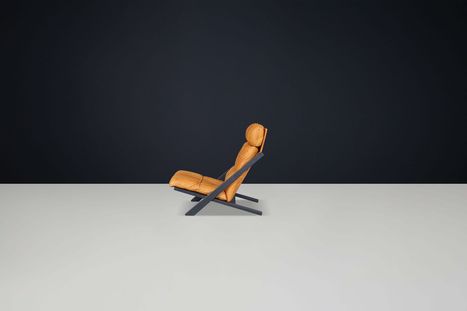 Ueli Berger For De Sede, Lounge Chair, Wood, Cognac Leather, Switzerland, 1970s. photo 3629.0