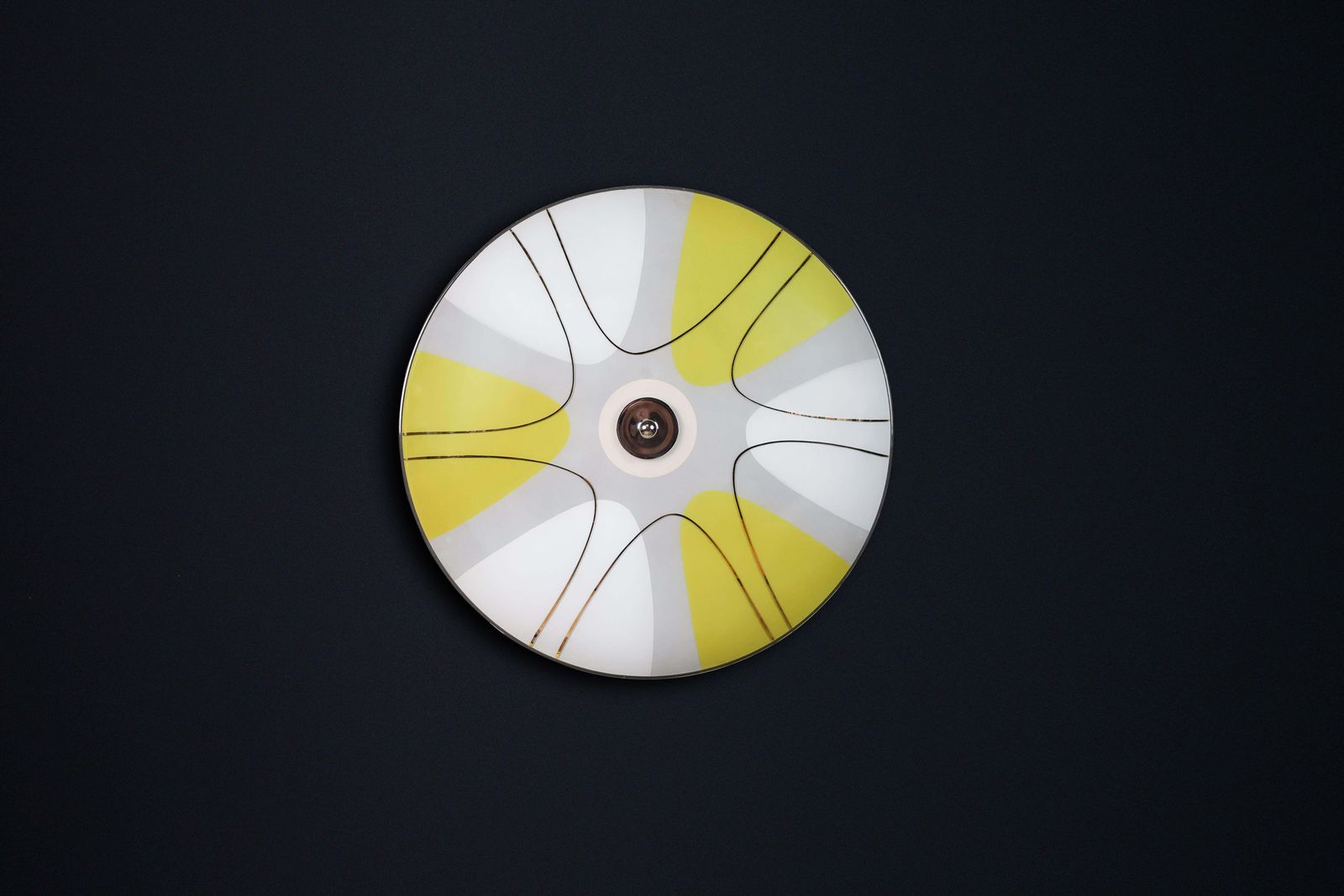 Mid Century Glass Hanging Pendant Or Wall Light Brussels World Expo 1958 (No:2) photo Lighting