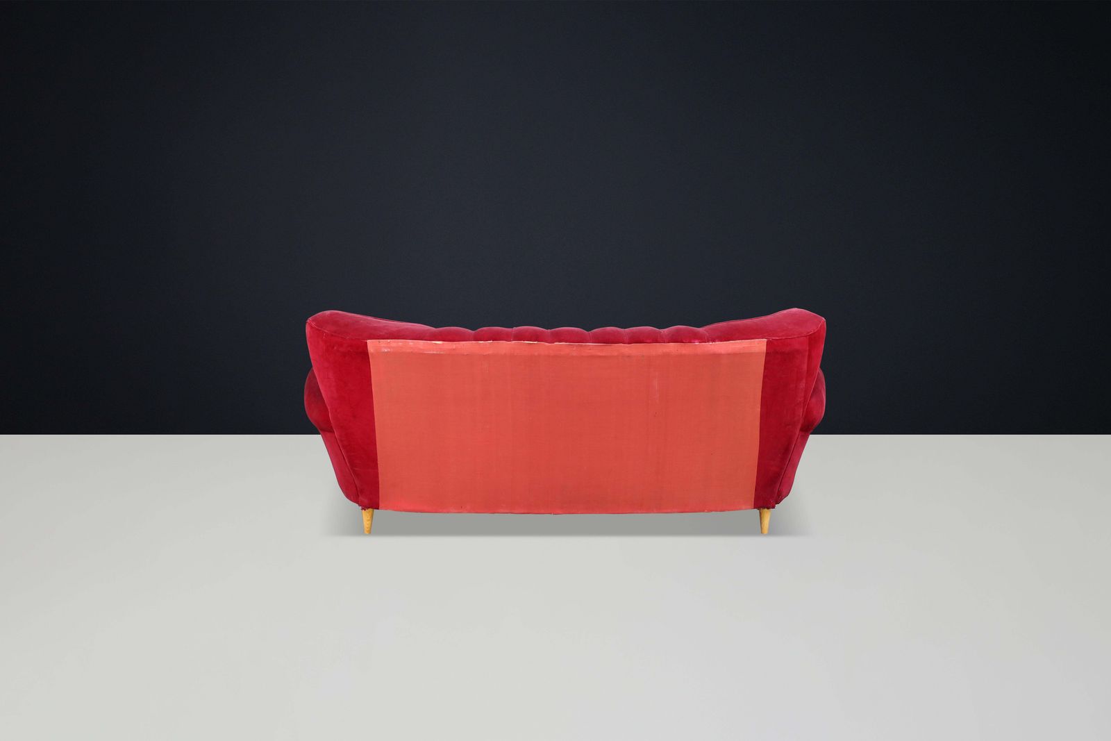 photo for sale Guglielmo Ulrich Art Deco Sofa In Original Velvet Fabric, Italy 1930s