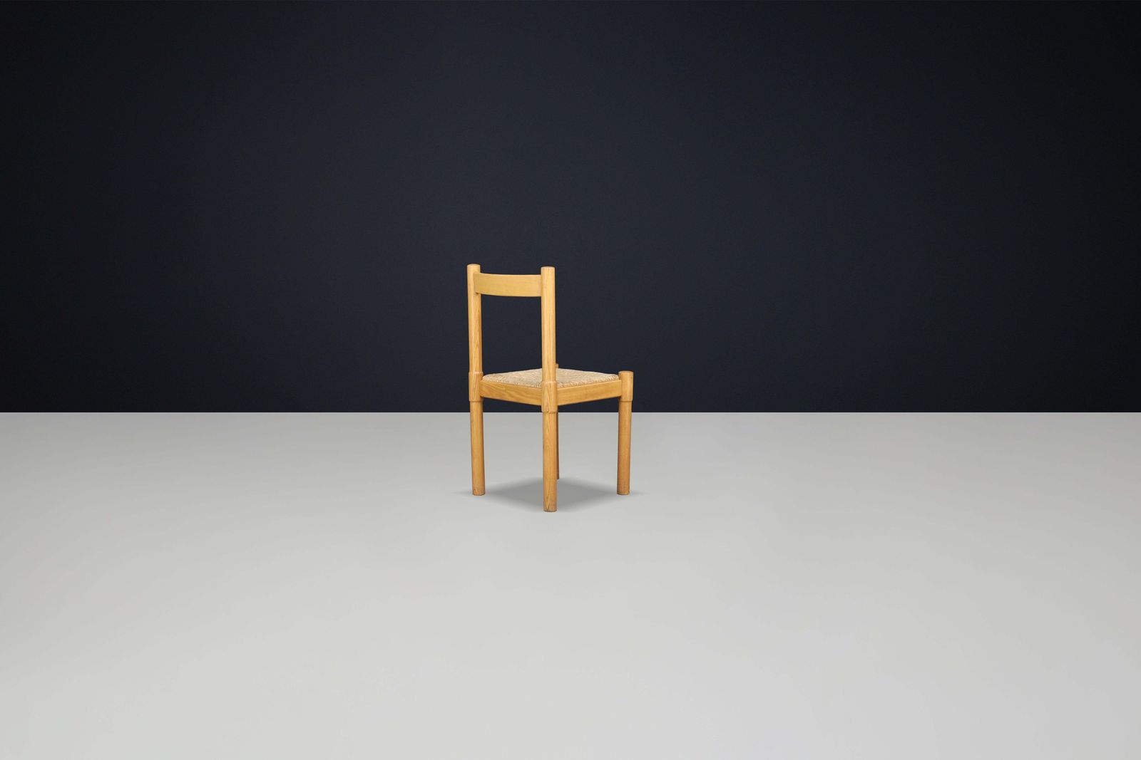 photo furniture Pair Of Six Ash And Rush Dining Room Chairs In The Style Of Vico Magistretti