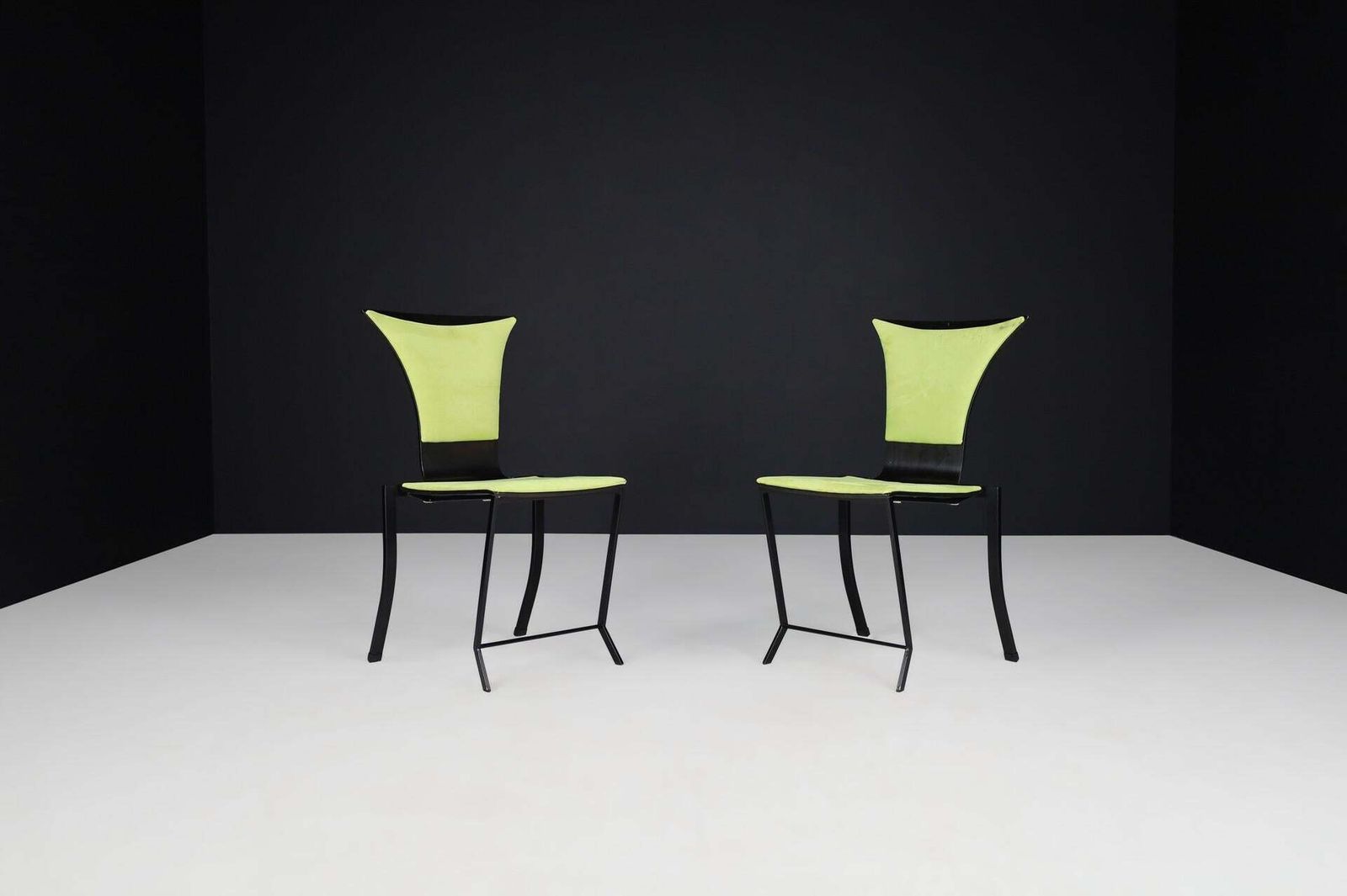 Set Of Postmodern Sculptural Dining Chairs By Kff Karl Friedrich, Germany, 1980s photo for sale