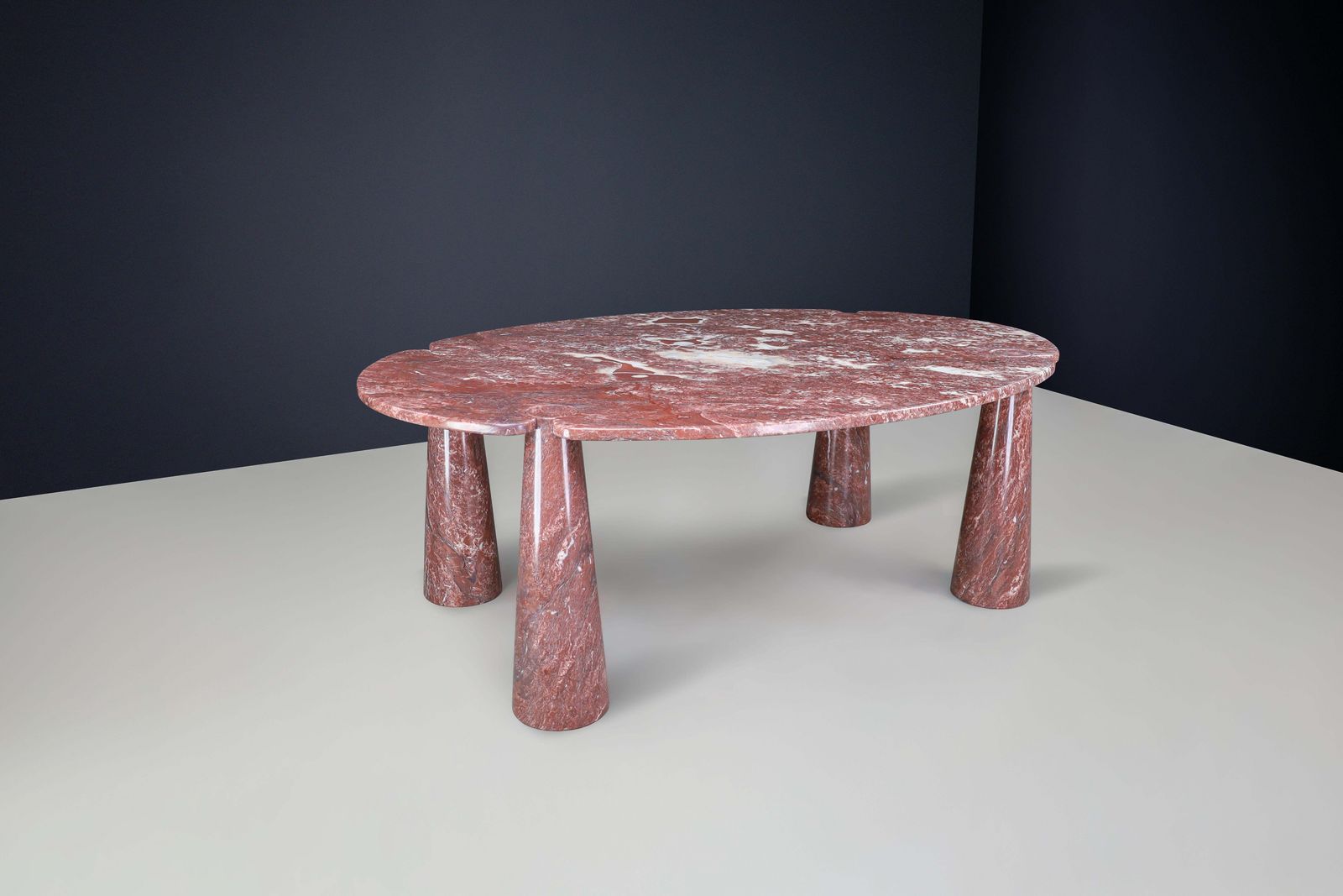 Angelo Mangiarotti For Skipper Rosso Marble "Eros" Dining Table, Italy, 1970s photo vinterior