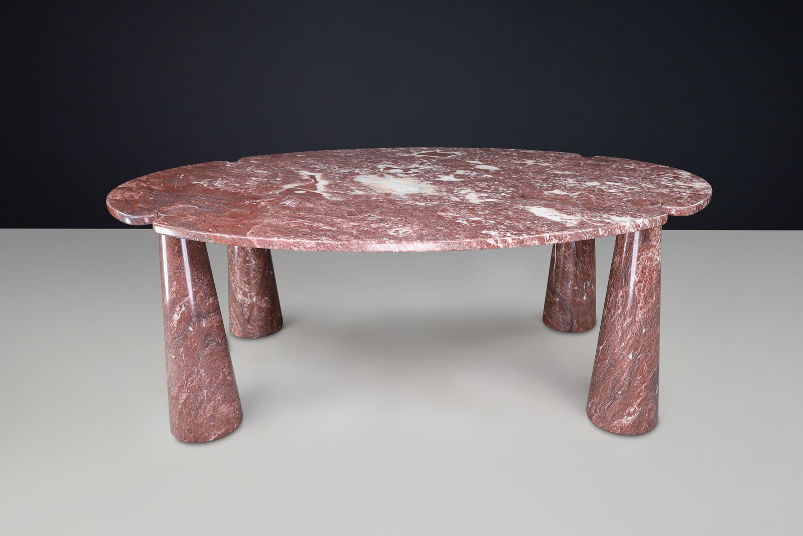 Angelo Mangiarotti For Skipper Rosso Marble "Eros" Dining Table, Italy, 1970s photo vintage