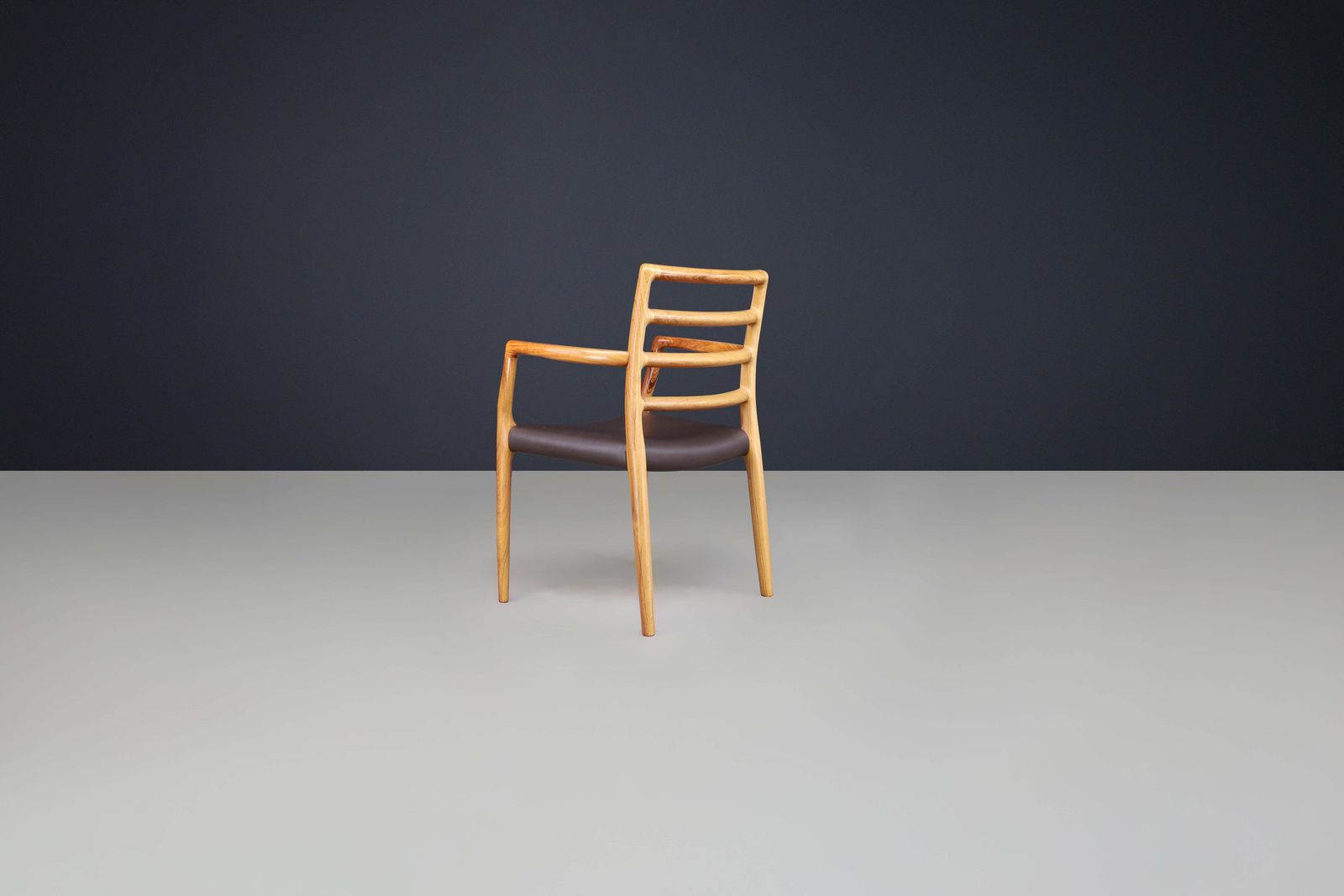 Niels Otto Møller Six Dining Room Chairs, Model 85 By J.L. Møller Mobelfabrik photo buy