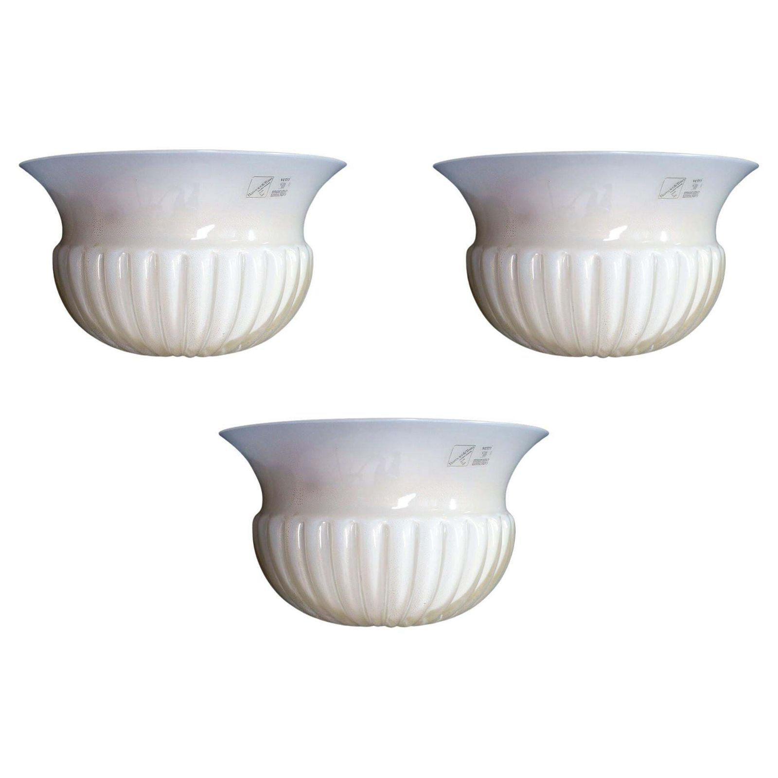 Vetri D‘Arte, Barovier & Toso Wall Sconces Italy 1980s