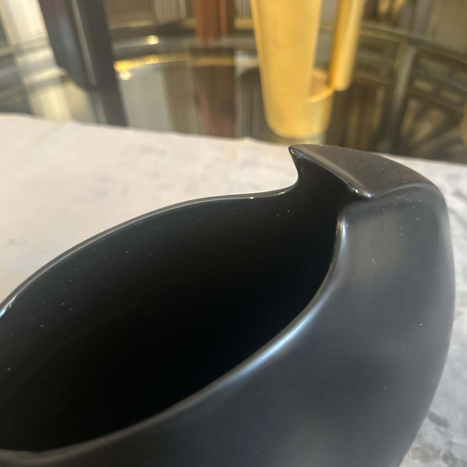 1990s Minimalist Black Porcelain Tasca Huge Vase By Lino Sabattini For Rosenthal photo vintage
