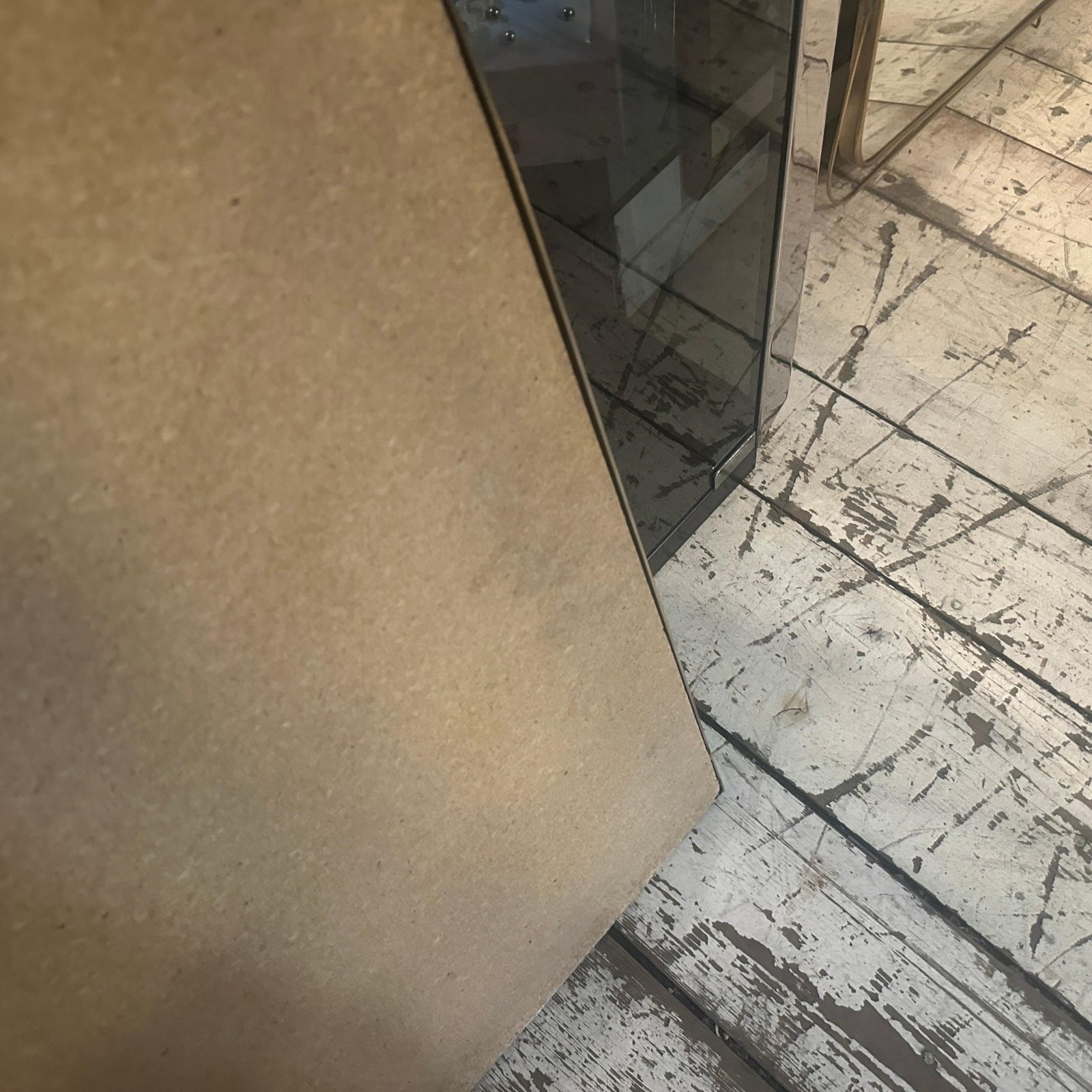 photo vintage 1950s Gio Ponti Style Mid Century Modern Brass Italian Wall Mirror