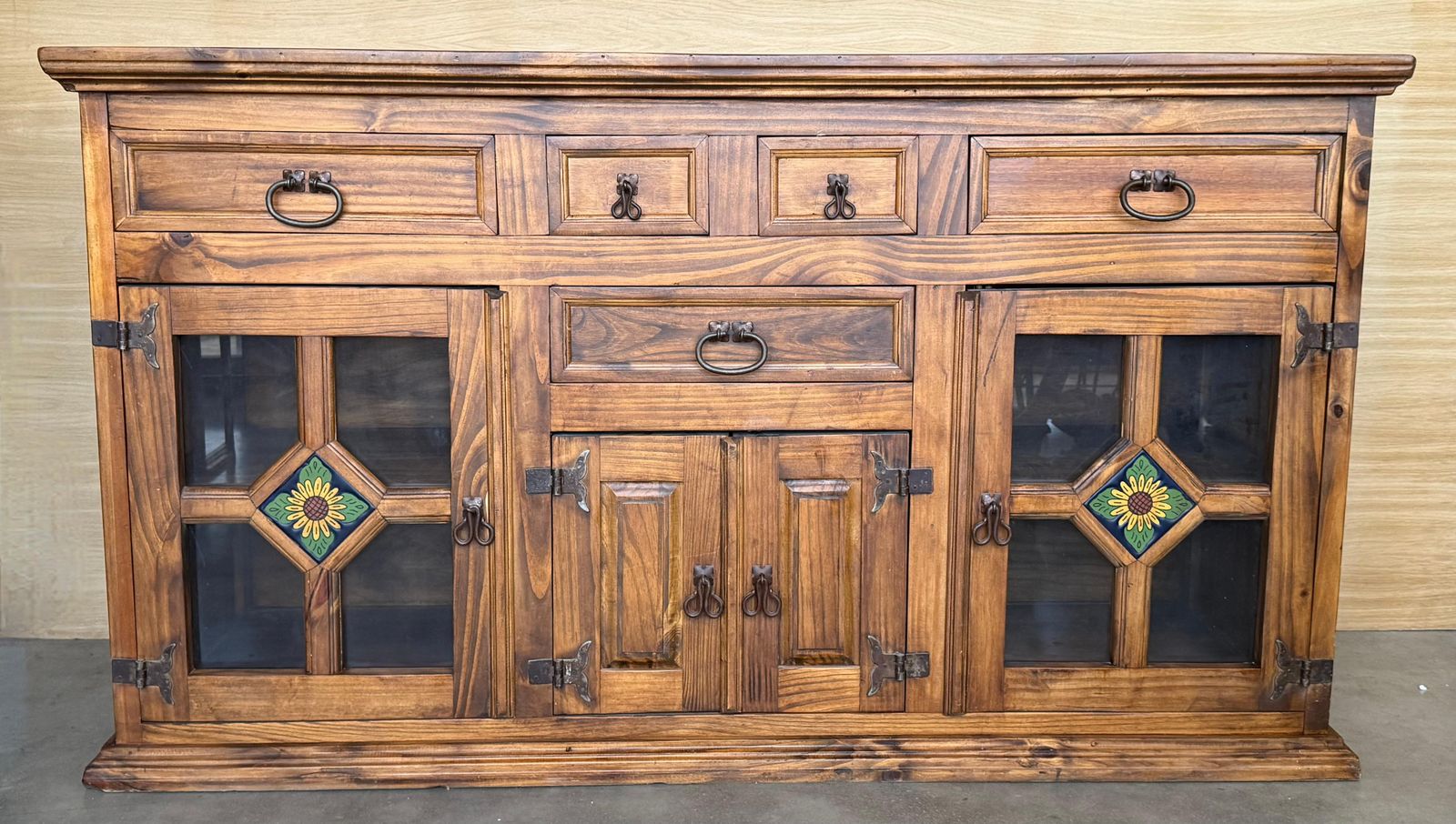 Credenza Or Light Oak Tuscan Sideboard From The Spanish Catalan Baroque Of The 20th Century photo furniture