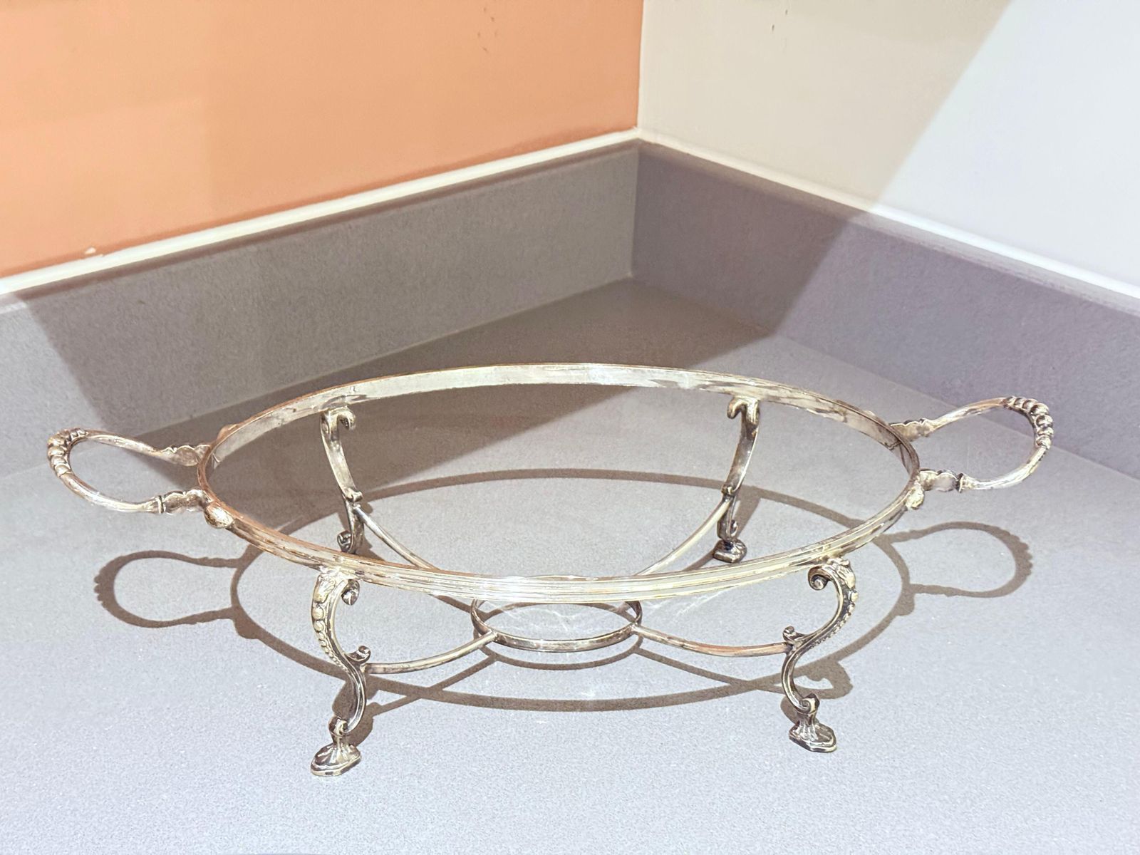 photo buy Silver Plated Lidded Serving Dish On Stand, Antique English Neoclassical Luxury