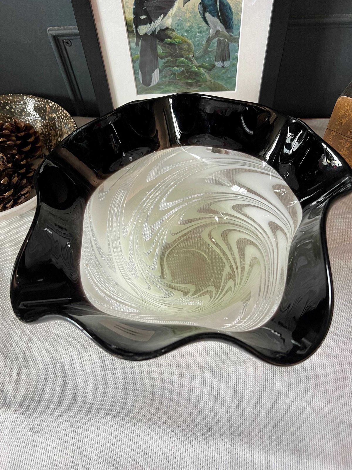 Large Murano Glass Bowl( Sommerso Style). Highly Collectible. Exquisite Piece Of Craftsmanship. photo furniture
