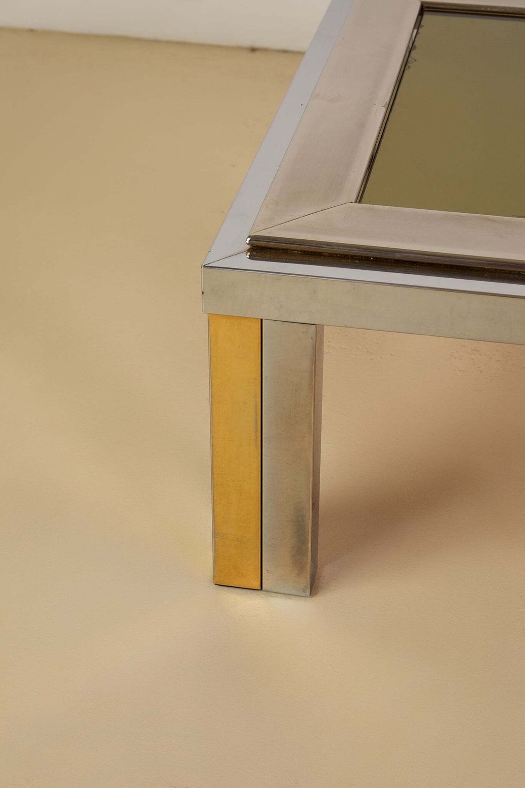 Romeo Rega Silver And Brass Coffee Table photo for sale