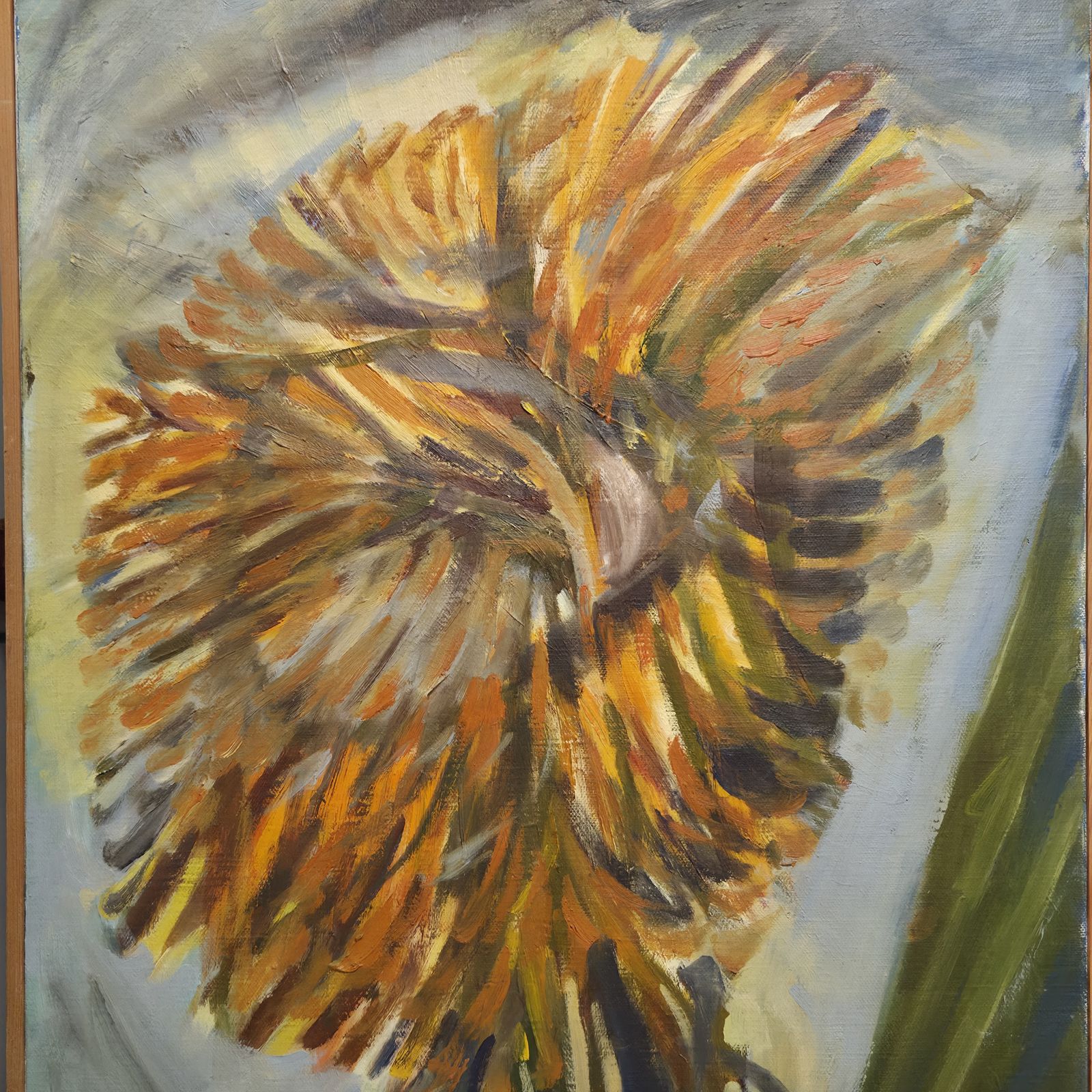 Louis Son (1921–1996). Bouquet Expressionniste. Huile Sur Toile. photo furniture