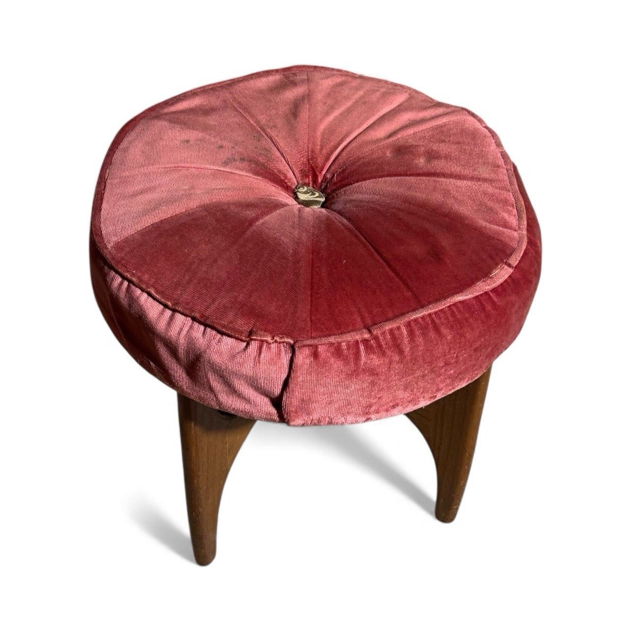 G Plan Fresco Stool Teak And Silk Mid Century Retro C1960s photo furniture