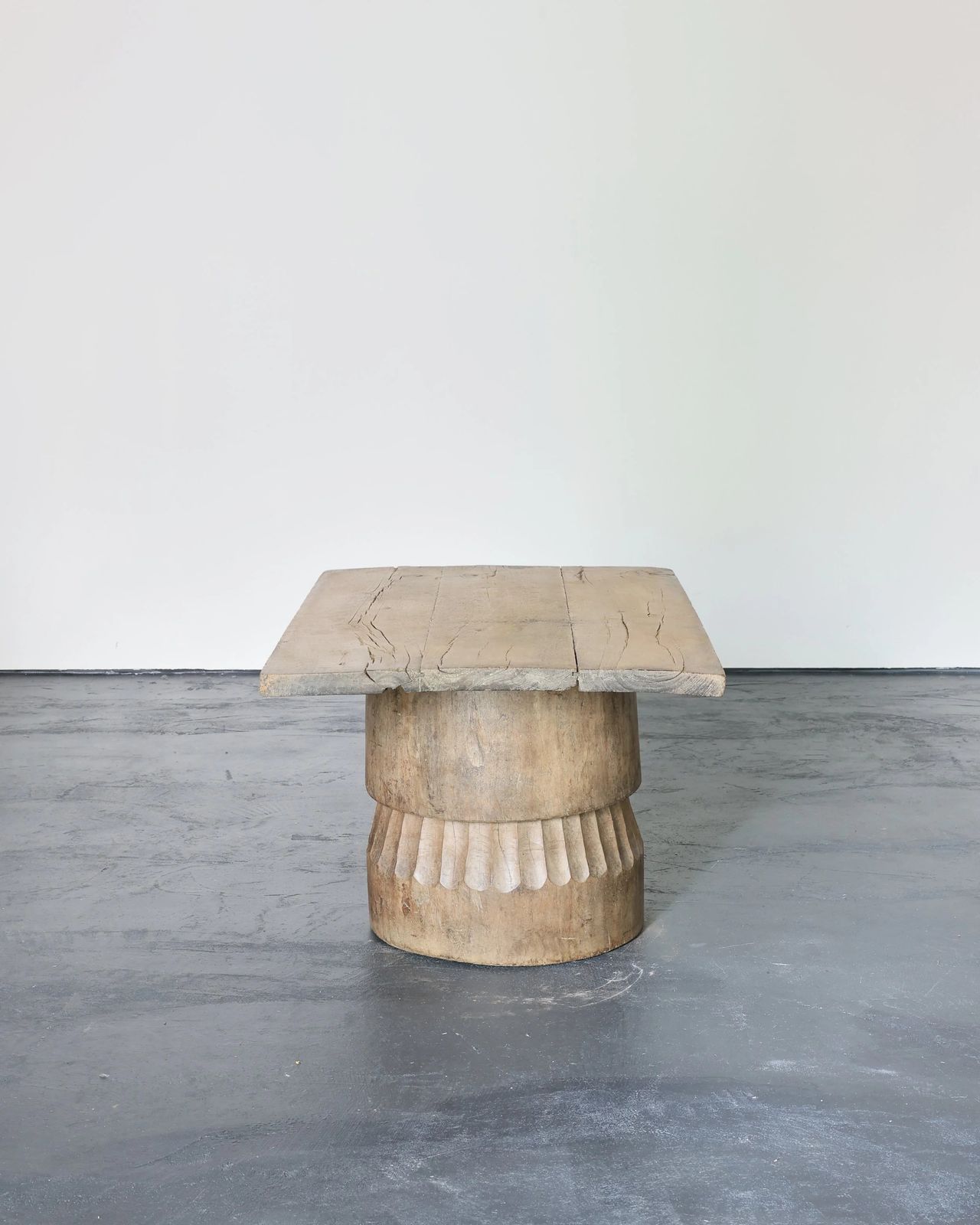 Large Dug Out Japanese Cedar Coffee/Sofa Table (3) photo for sale