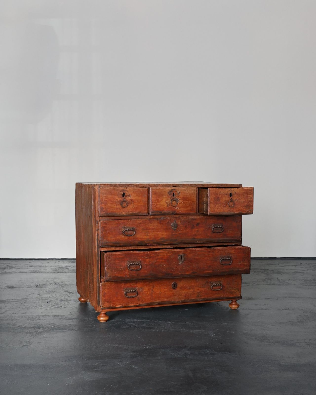 Primitive 17th C. Spanish Chest Of Drawers photo furniture