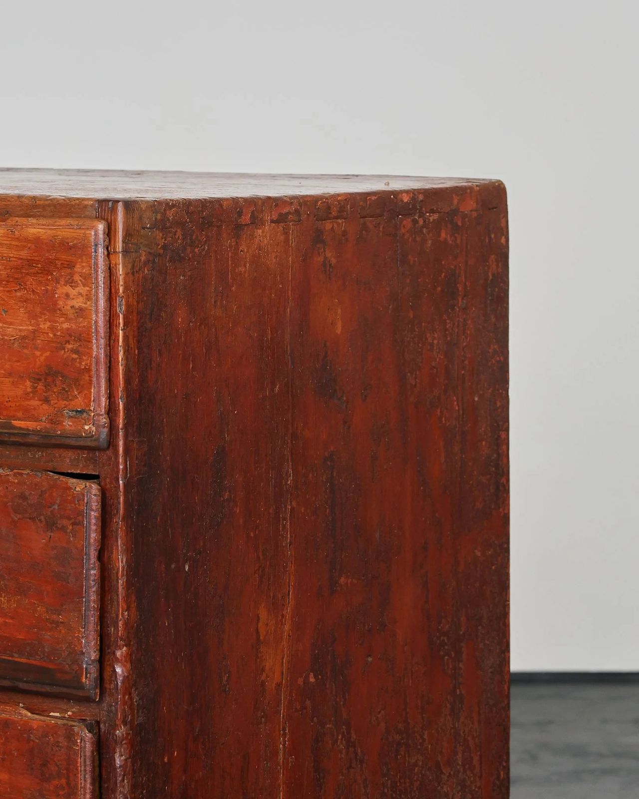 Primitive 17th C. Spanish Chest Of Drawers photo vintage