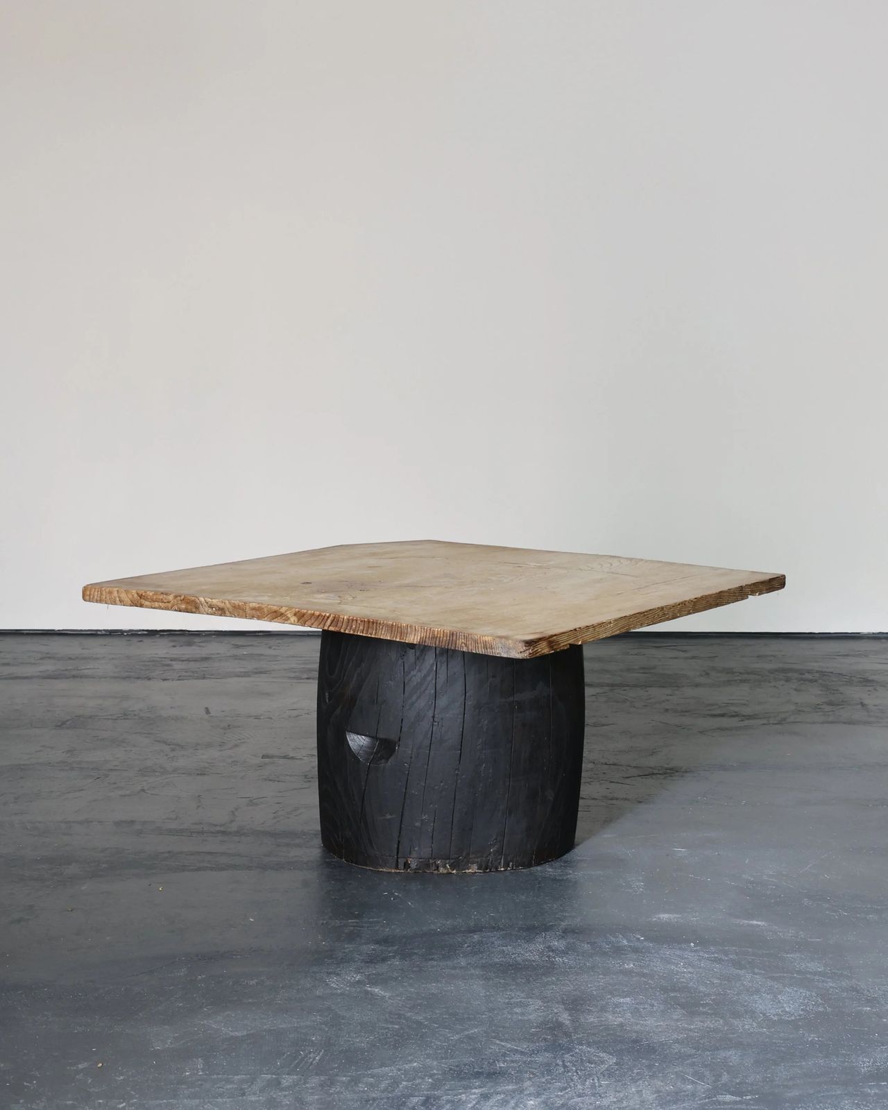 Large Dug Out Cedar Japanese Coffee/Sofa Table (1)