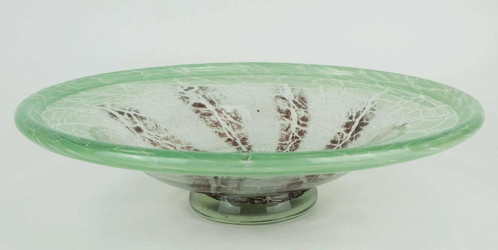 photo buy Fantastic Large Wmf Art Deco Ikora Glass Bowl Karl Wiedmann 1930s Green And