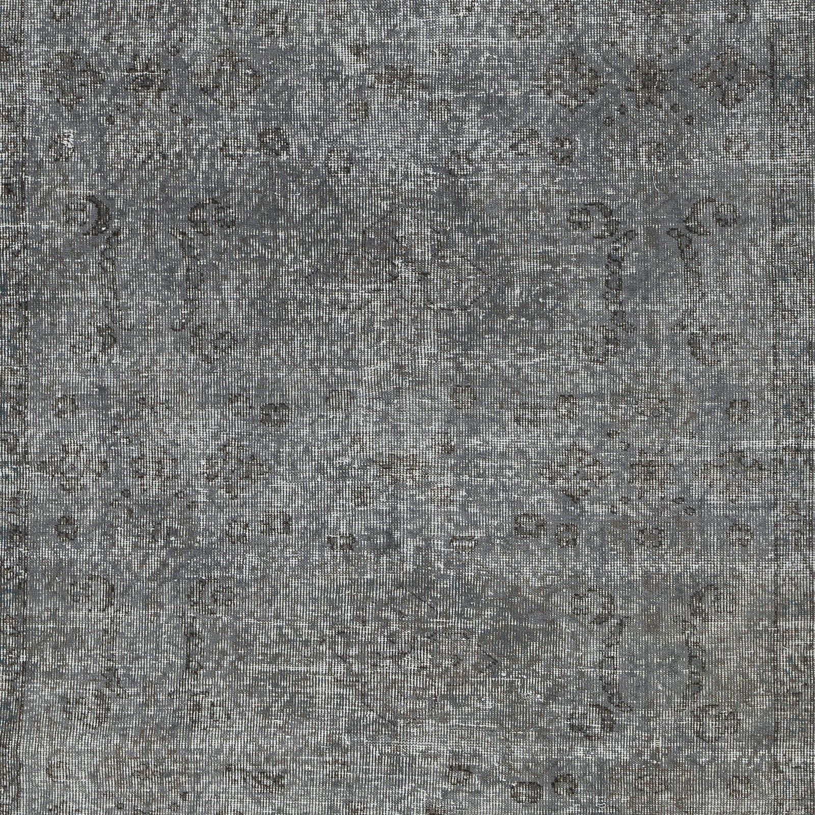 5.3x8.6 Ft Vintage Handmade Area Rug Redyed In Gray For Contemporary Interiors photo Textiles