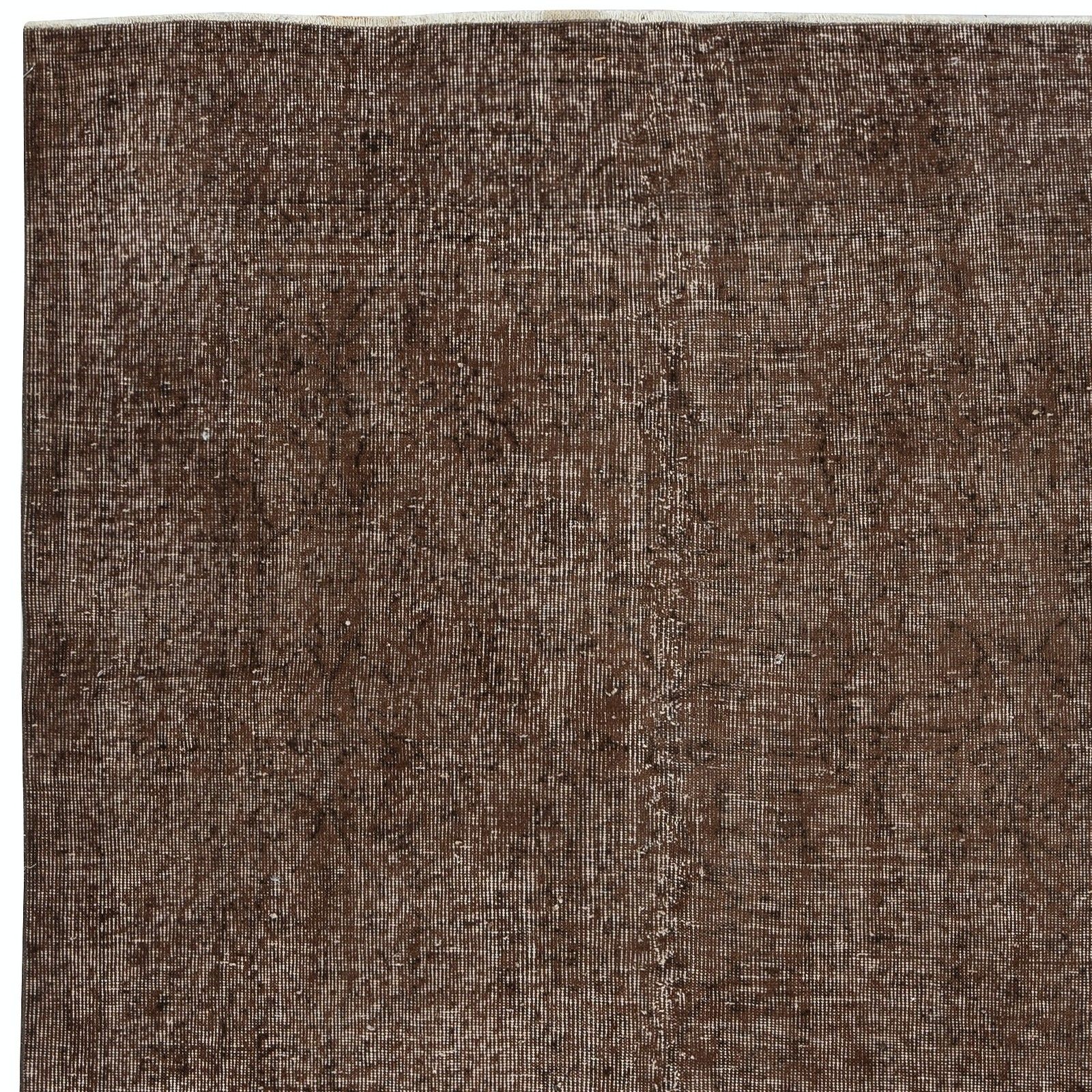 5x8.5 Ft Brown Overdyed Vintage Rug For Modern Interiors. Handknotted In Turkey photo 399.0