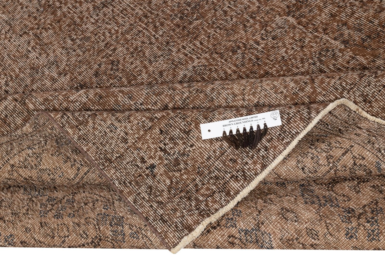7x10.5 Ft Brown Overdyed Handmade Rug. Vintage Turkish Area Rug For Living Room photo for sale
