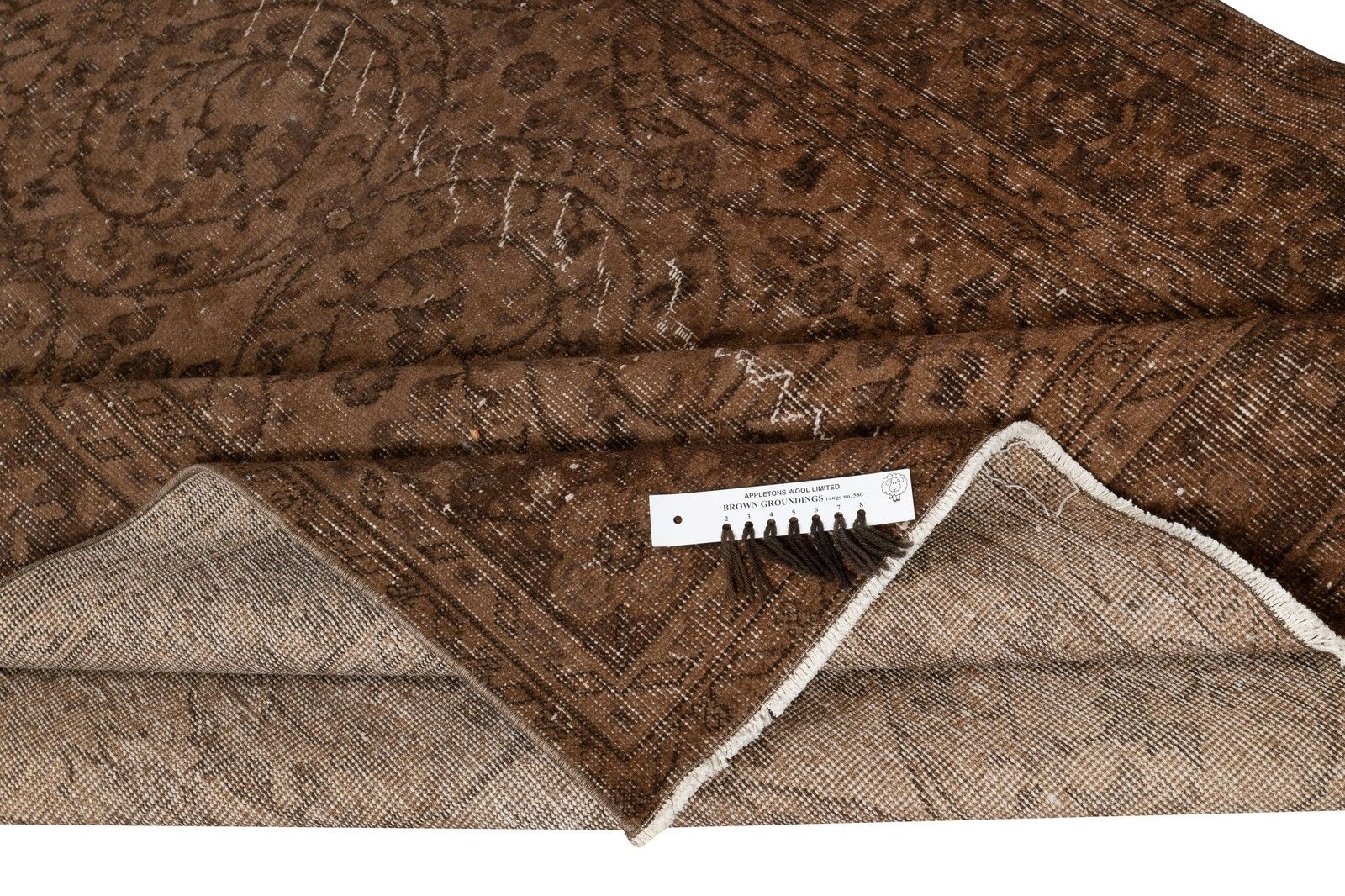 5.4x8.7 Ft Vintage Handmade Turkish Rug Overdyed In Brown For Modern Interiors photo for sale