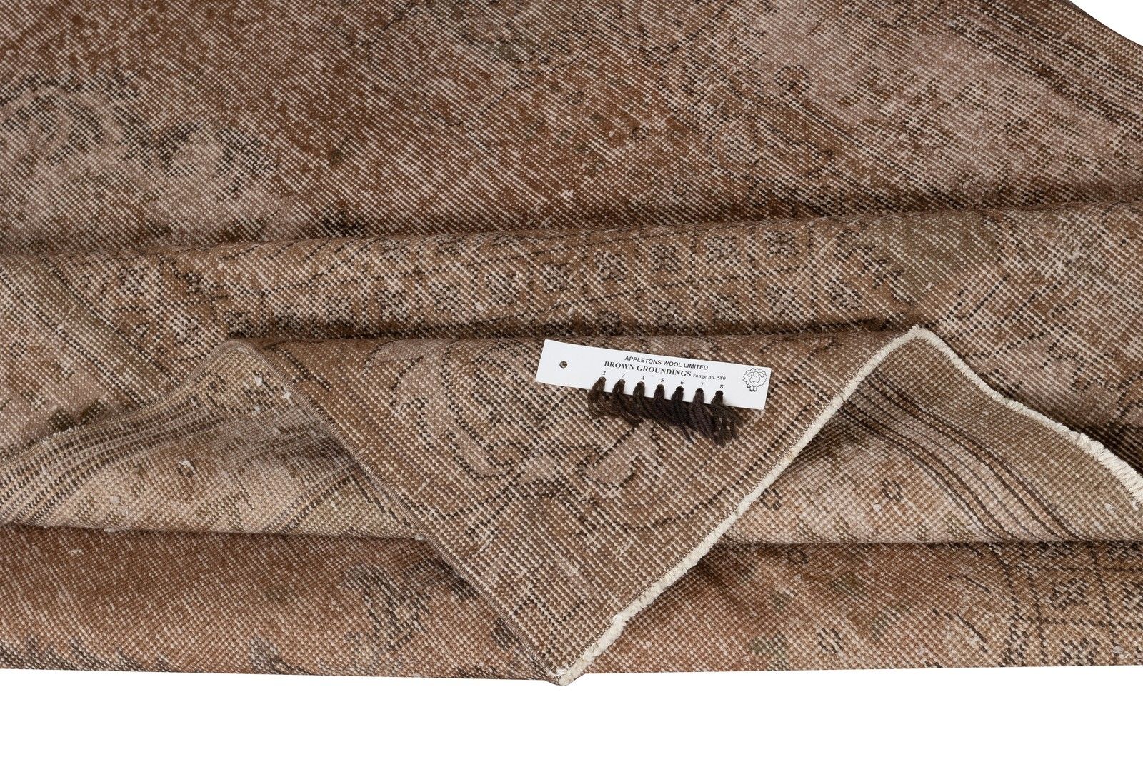 5.2x8.6 Ft Vintage Handmade Turkish Rug Overdyed In Brown For Modern Interiors photo for sale