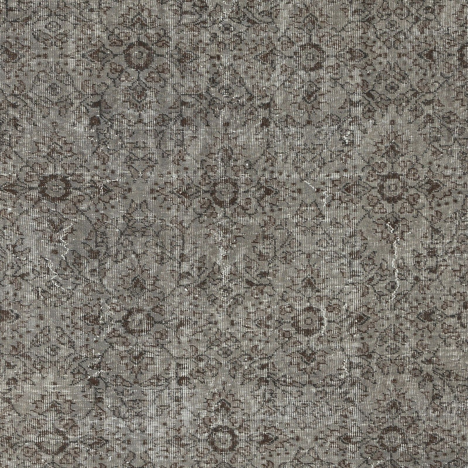 5.8x9 Ft Gray Overdyed Area Rug, Handknotted And Handwoven In Turkey photo Textiles
