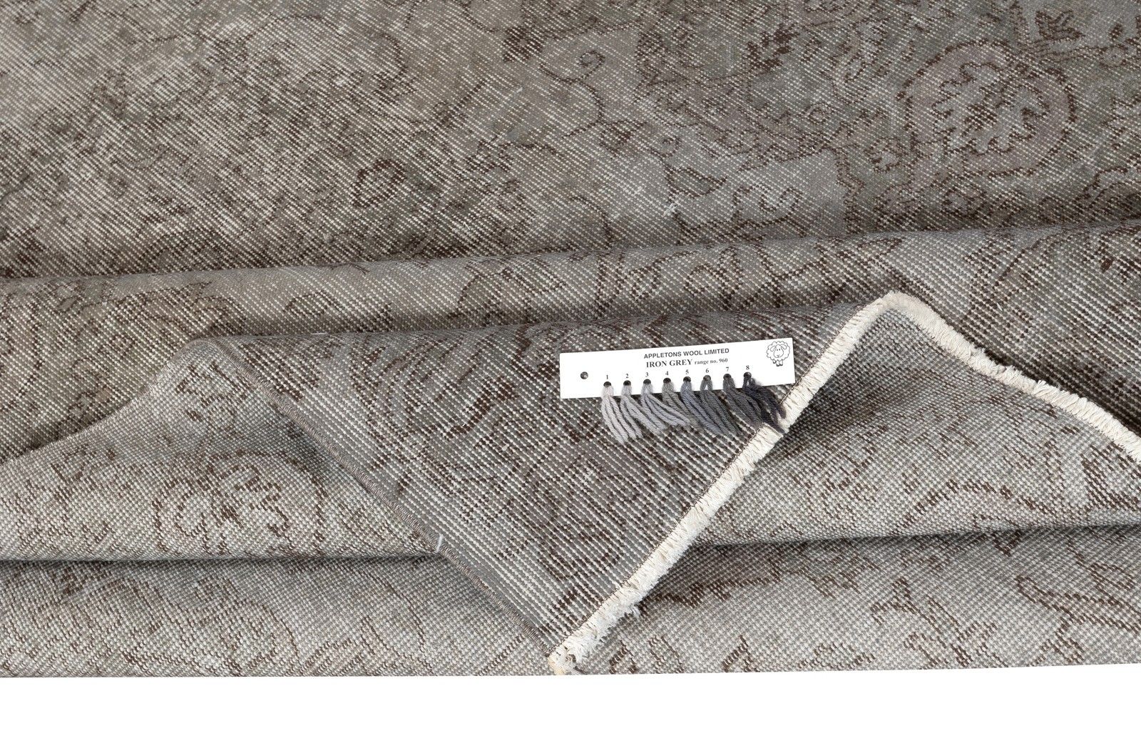 5.4x8.4 Ft Gray Overdyed Vintage Rug For Modern Interiors. Handmade In Turkey photo for sale