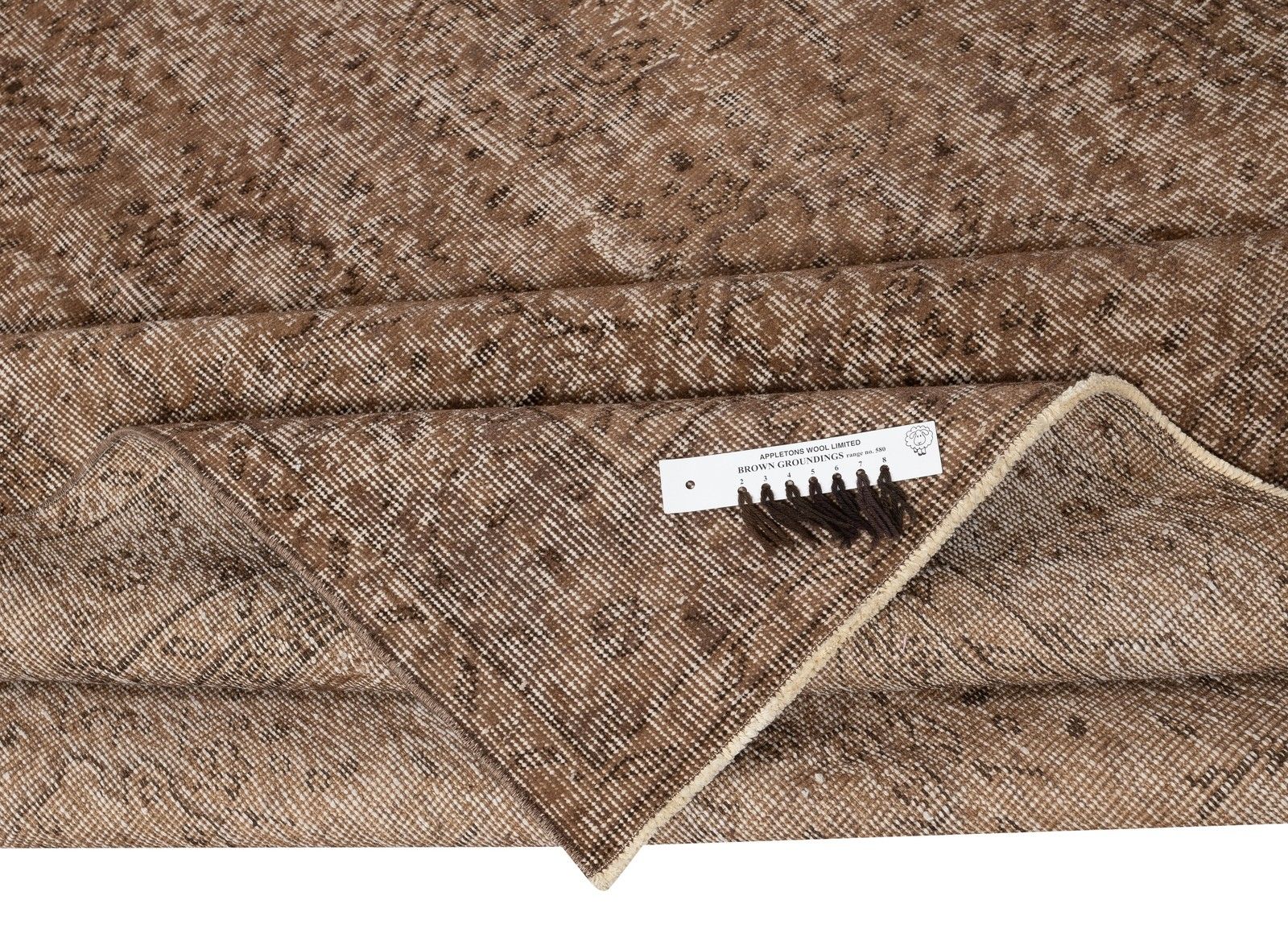 6.3x9.7 Ft Vintage Brown Area Rug. Handmade Turkish Rug For Contemporary Spaces photo for sale