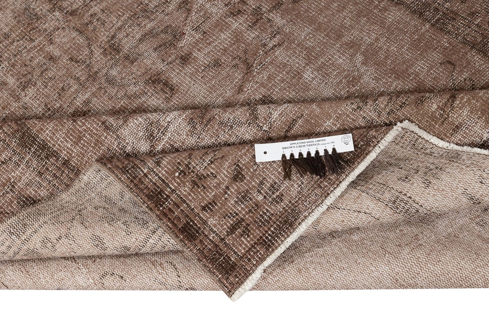 5.8x10.2 Ft Vintage Handmade Turkish Rug Overdyed In Brown For Modern Interiors photo for sale