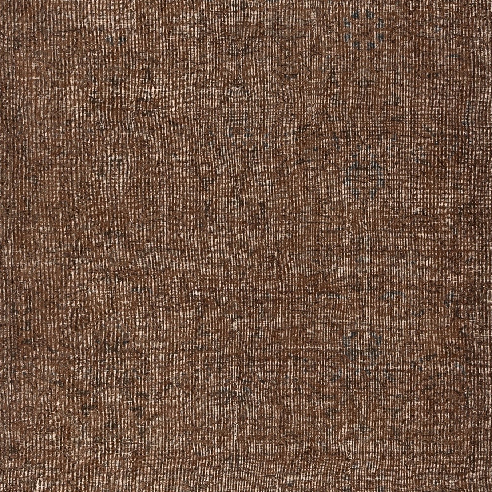 6.3x10.2 Ft Handmade Turkish Rug. Vintage Brown Redyed Carpet For Living Room photo Textiles